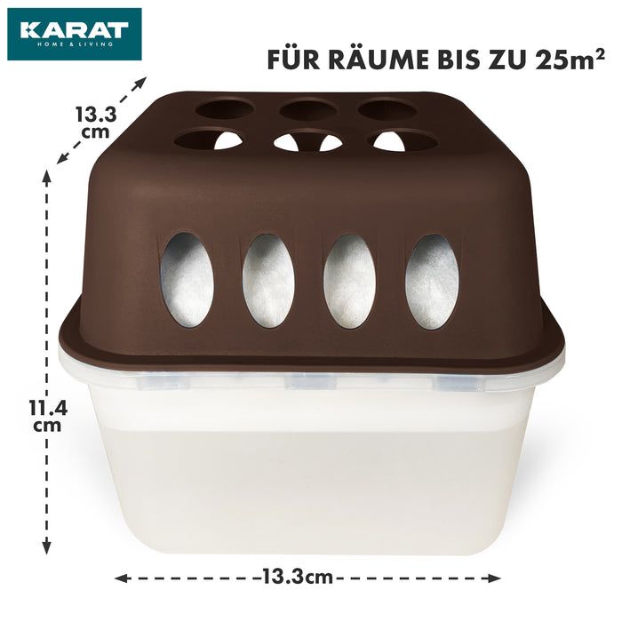 KARAT deumidificatore d’aria Hava con ricariche - deumidificatore ambienti Marrone