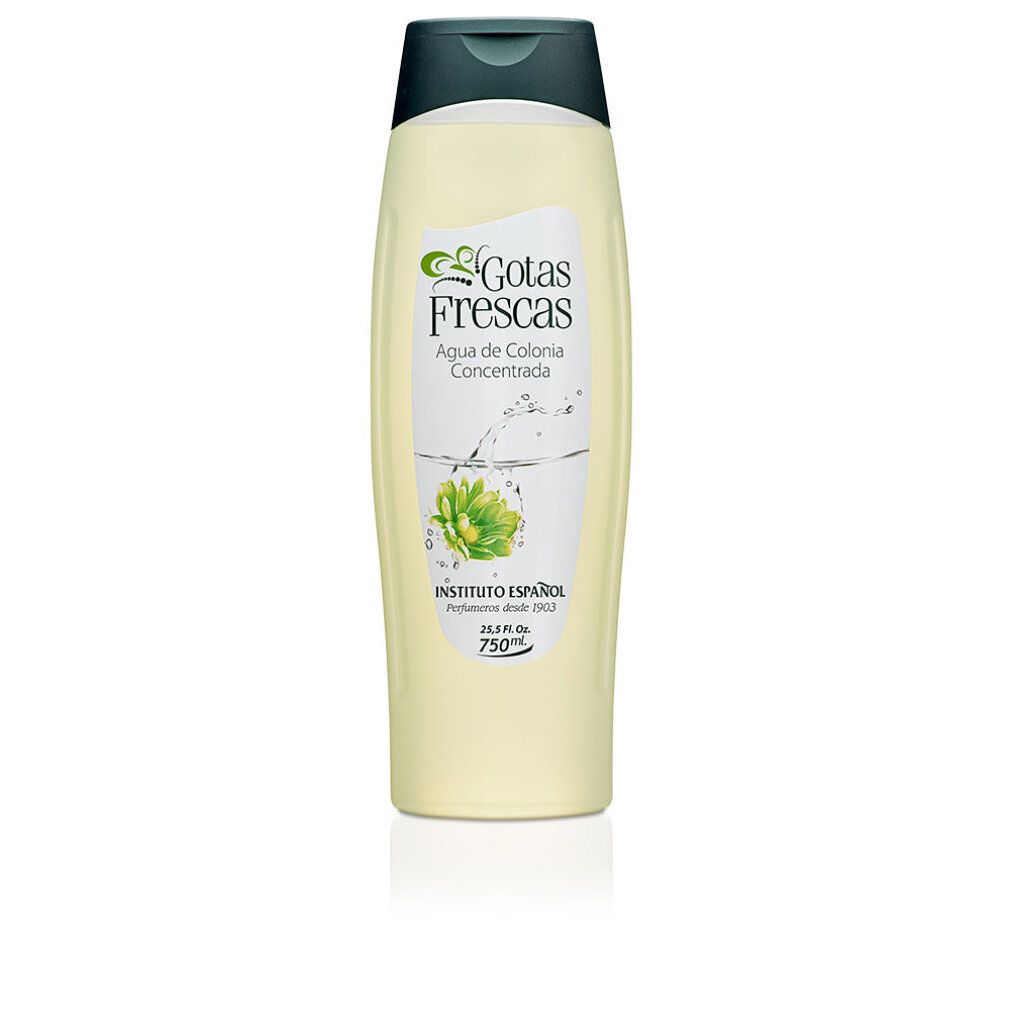 Flacone di Gotas Frescas Eau de Cologne da 750ml con tappo verde.