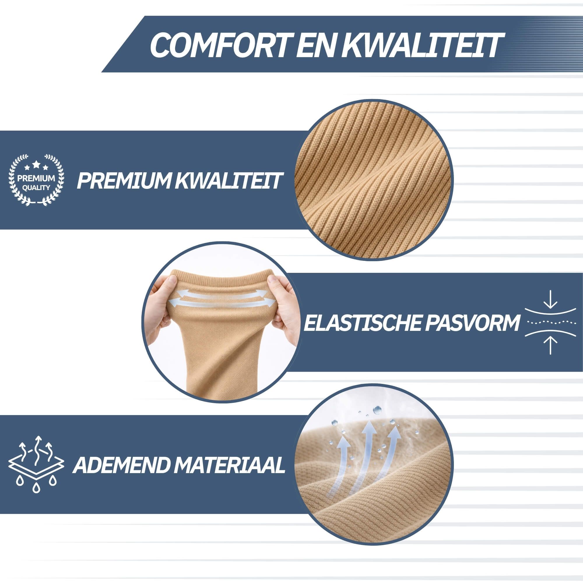 Calze a compressione beige: qualità premium, elastiche, traspiranti.