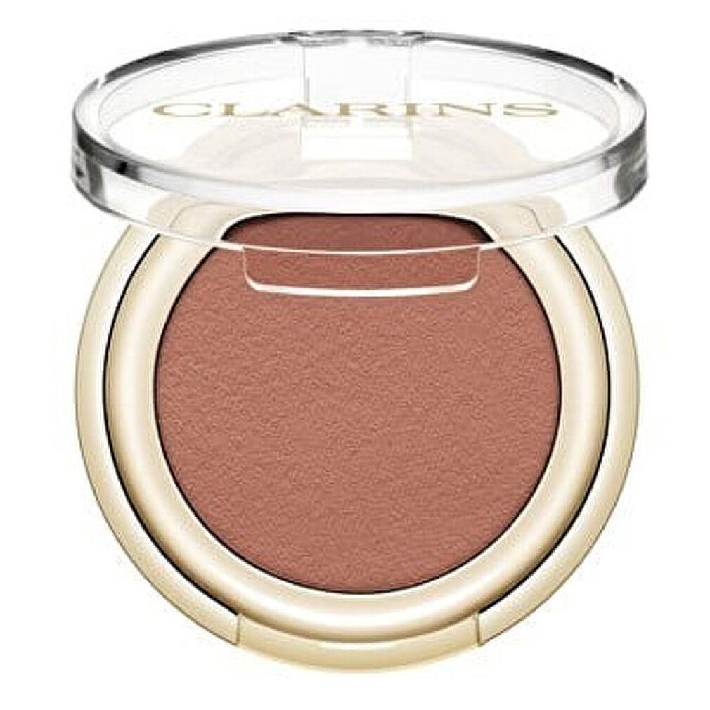 Ombretto Clarins, tonalità rosata. Confezione rotonda con coperchio trasparente.