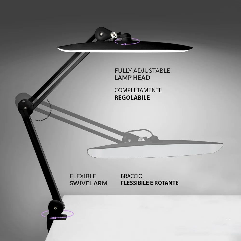 LCI Cosmetics - Lampada Led da lavoro COMETA S - LCI - 2200 Lumen 24W - Nera