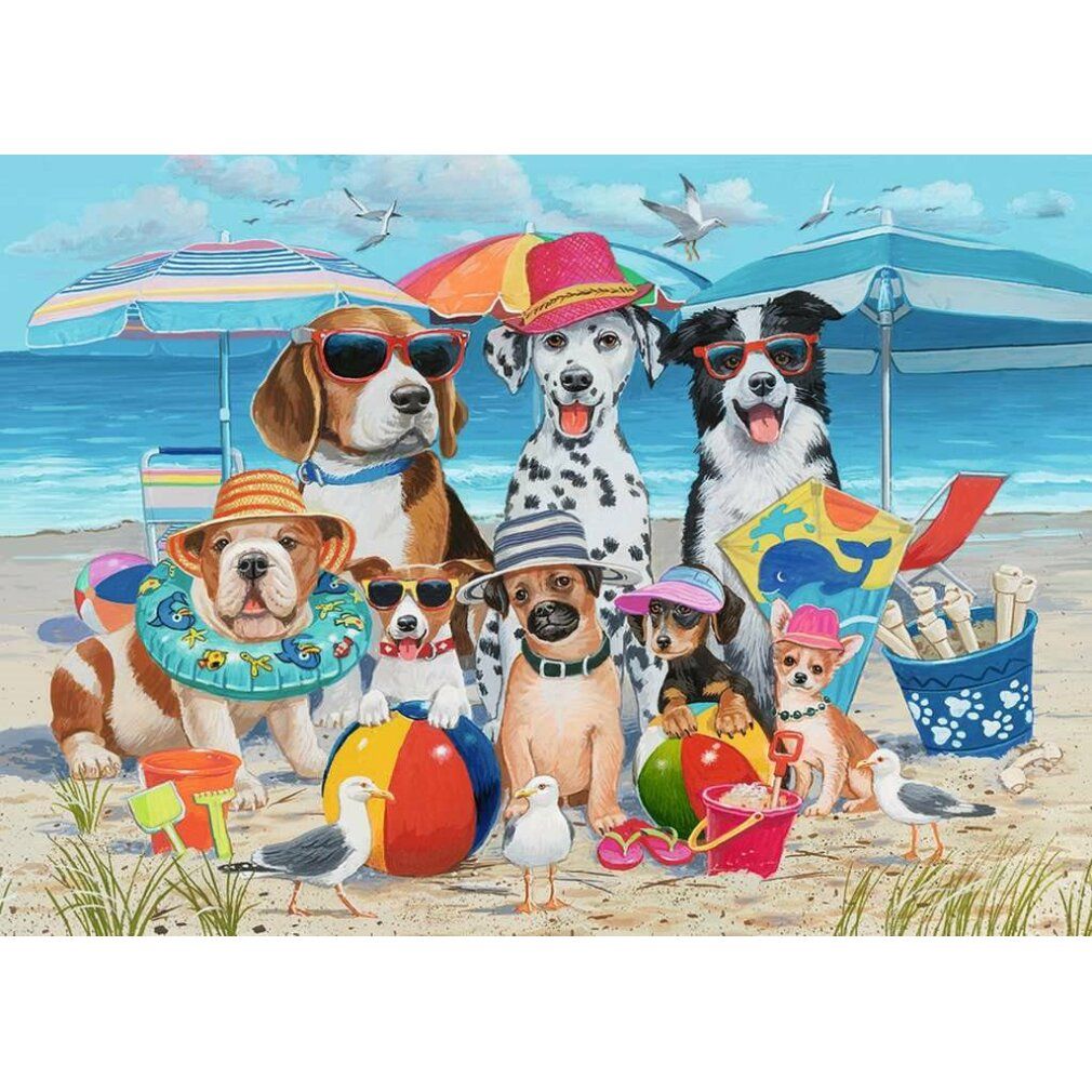 Puzzle ravensburger Amici animali sulla spiaggia 35 pezzi