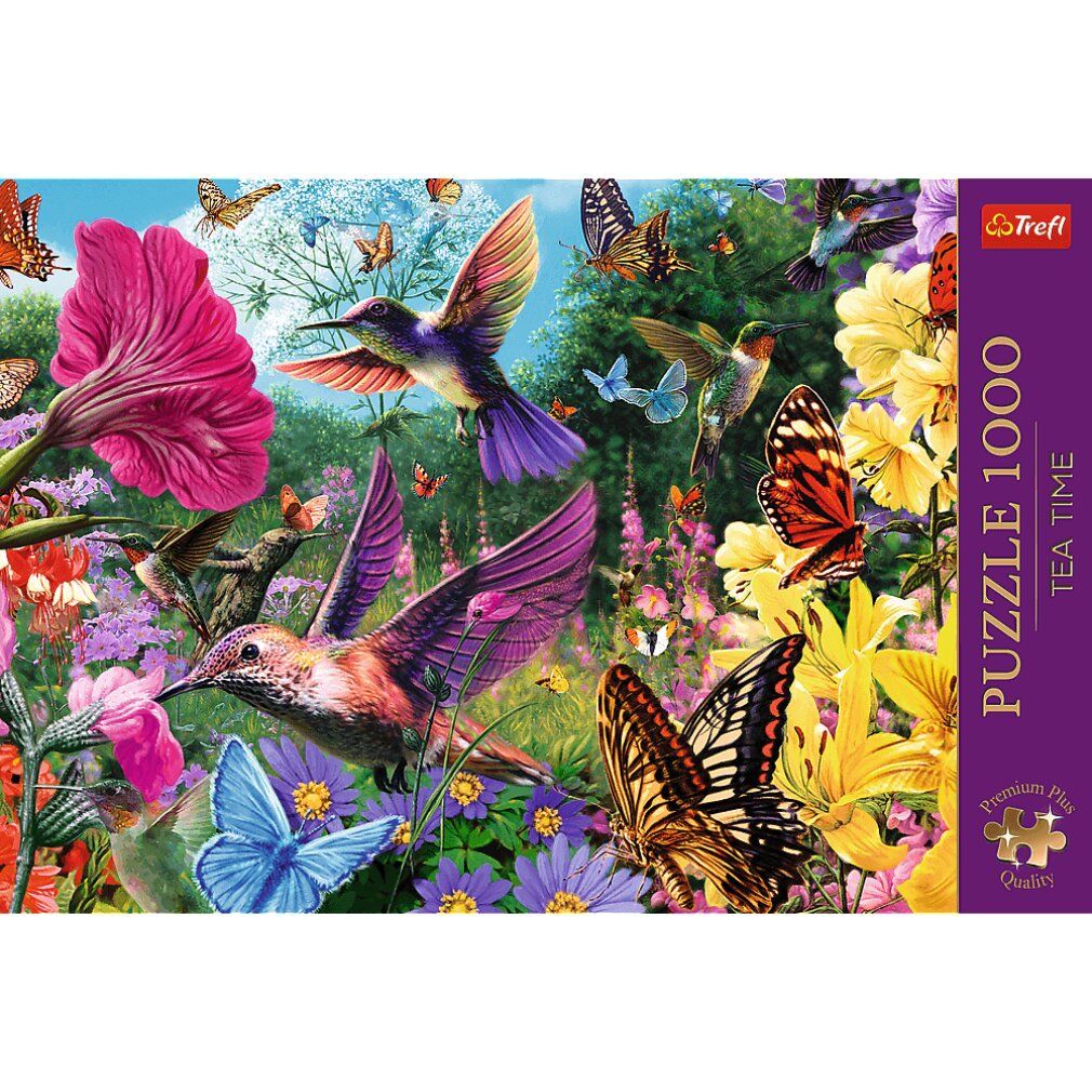 trefl Puzzle Premium Plus Tea Time: Hummingbird Garden 1000 pezzi