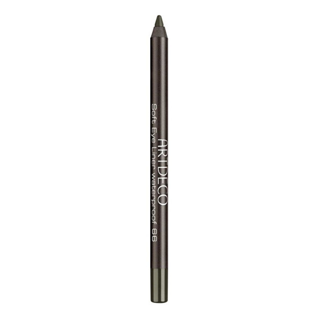 Artdeco Soft Eye Liner Waterproof 66. Matita verde con punta nera e testo bianco. Scritta: Soft Eye Liner waterproof 66.