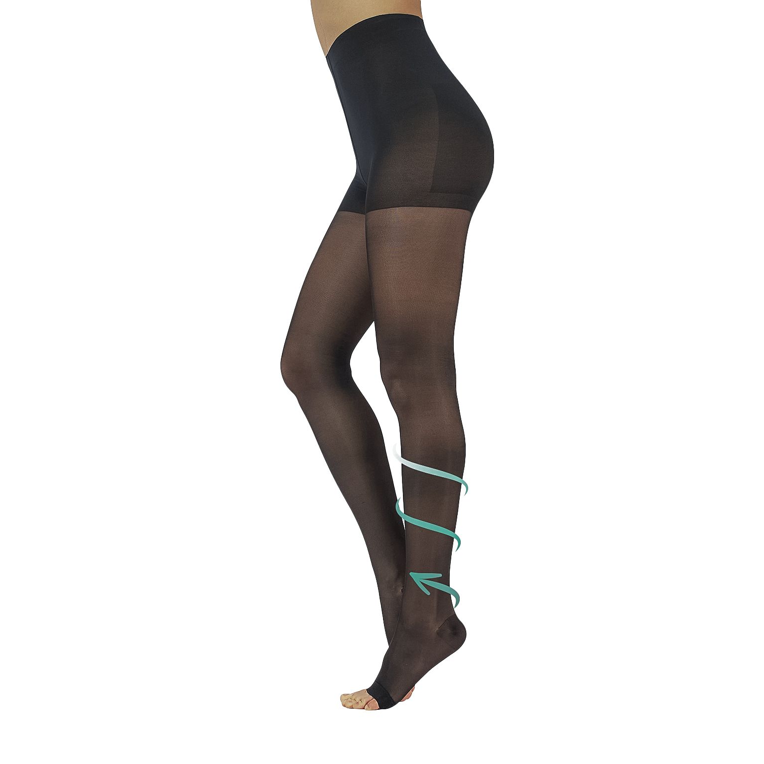 CALZITALY Collant Compressione Graduata Forte 140 DEN, Calze Elastiche 15-21 mm/Hg Made in Italy