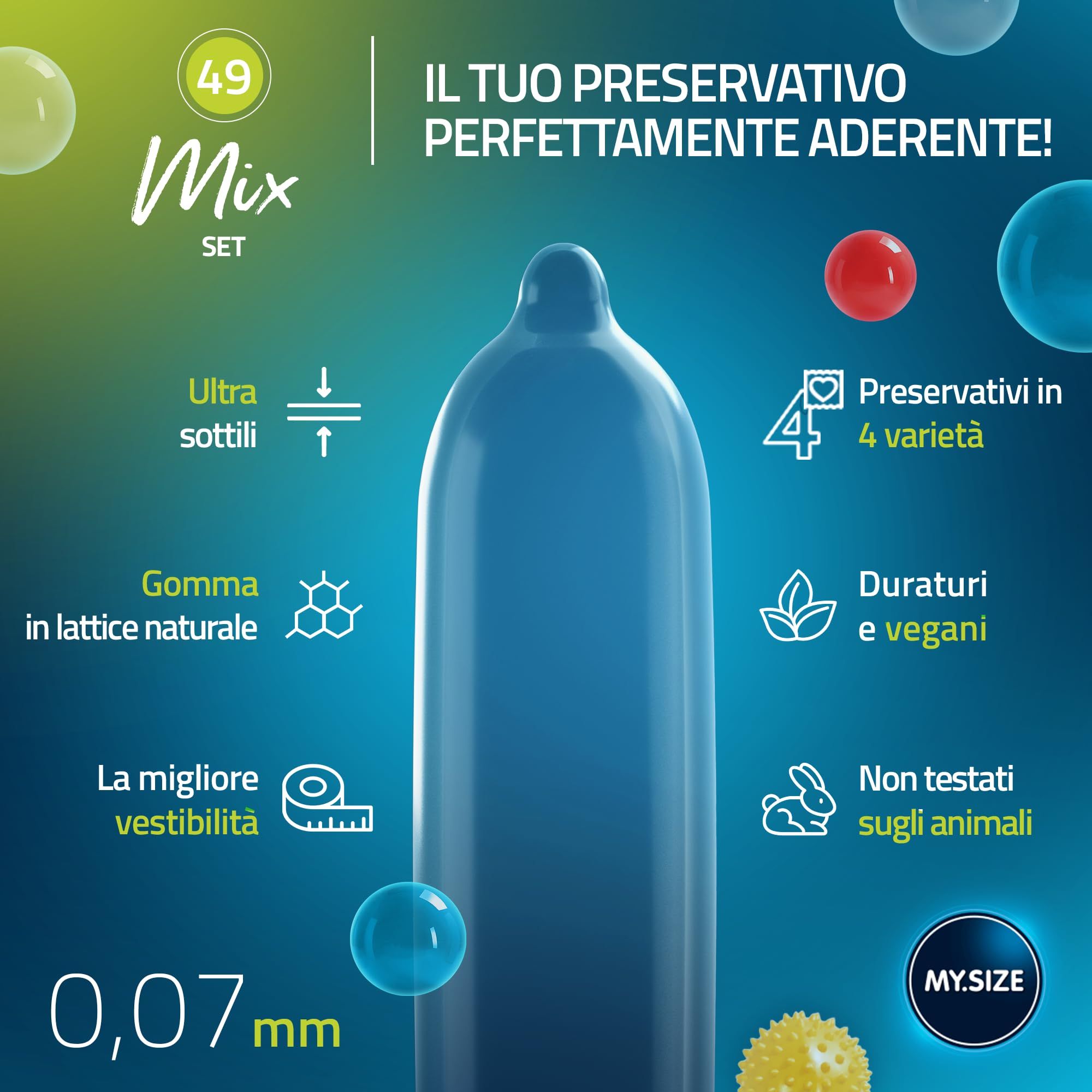 MY.SIZE Mix Set Preservativi Taglia 2 49mm