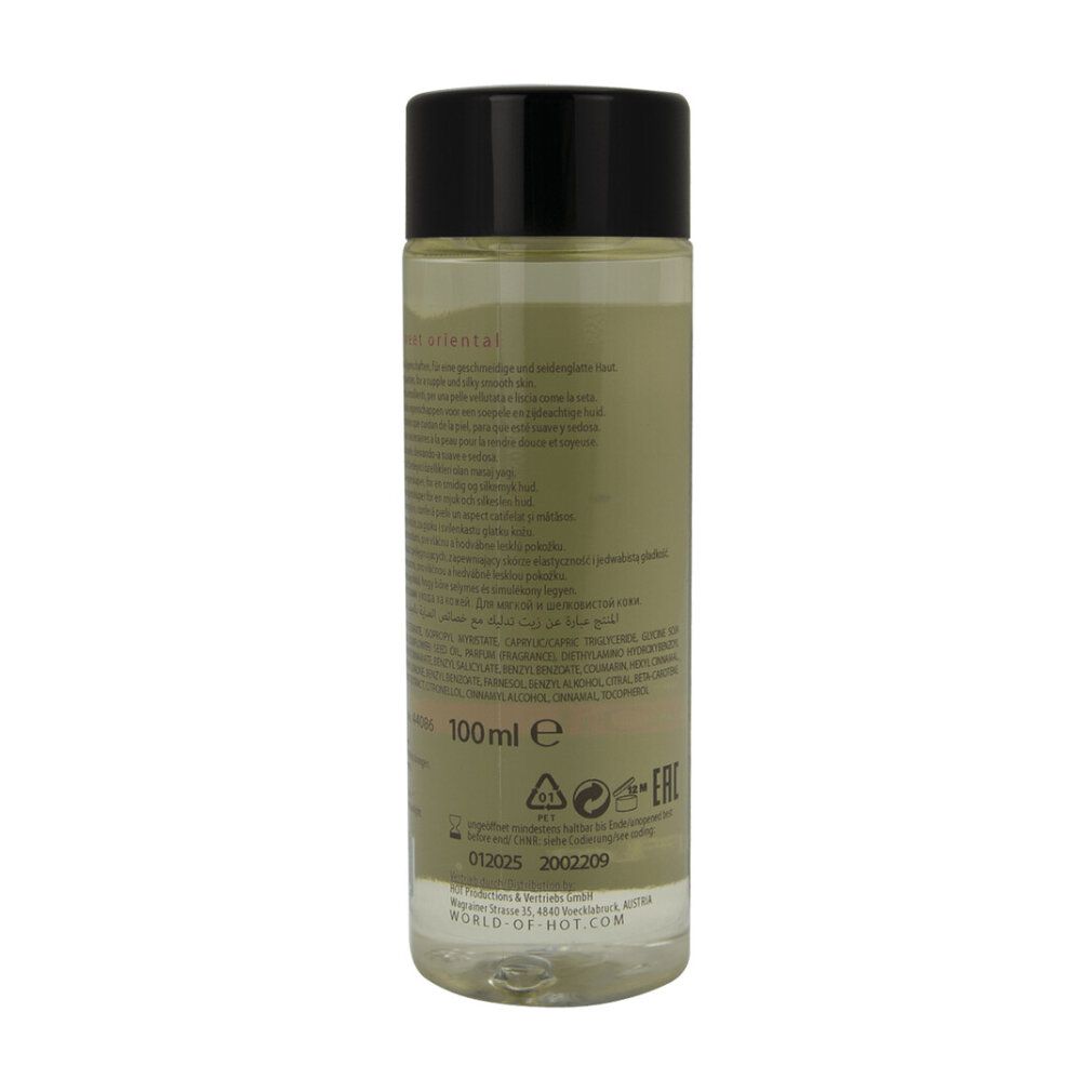 Flacone trasparente con tappo nero, contenuto 100 ml, con etichetta e simboli di avvertenza.