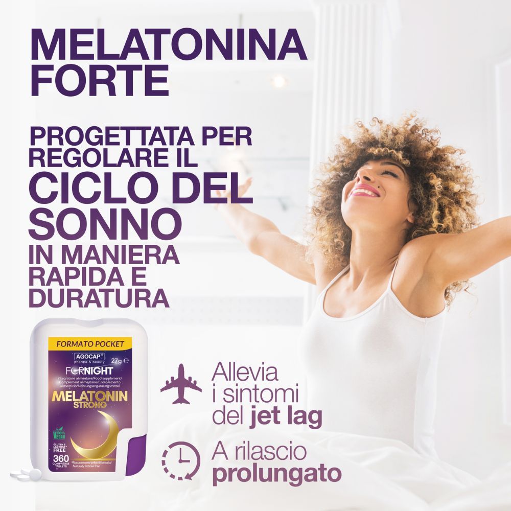 agocap - Melatonina forte, 1 mg 360 cpr in formato pocket