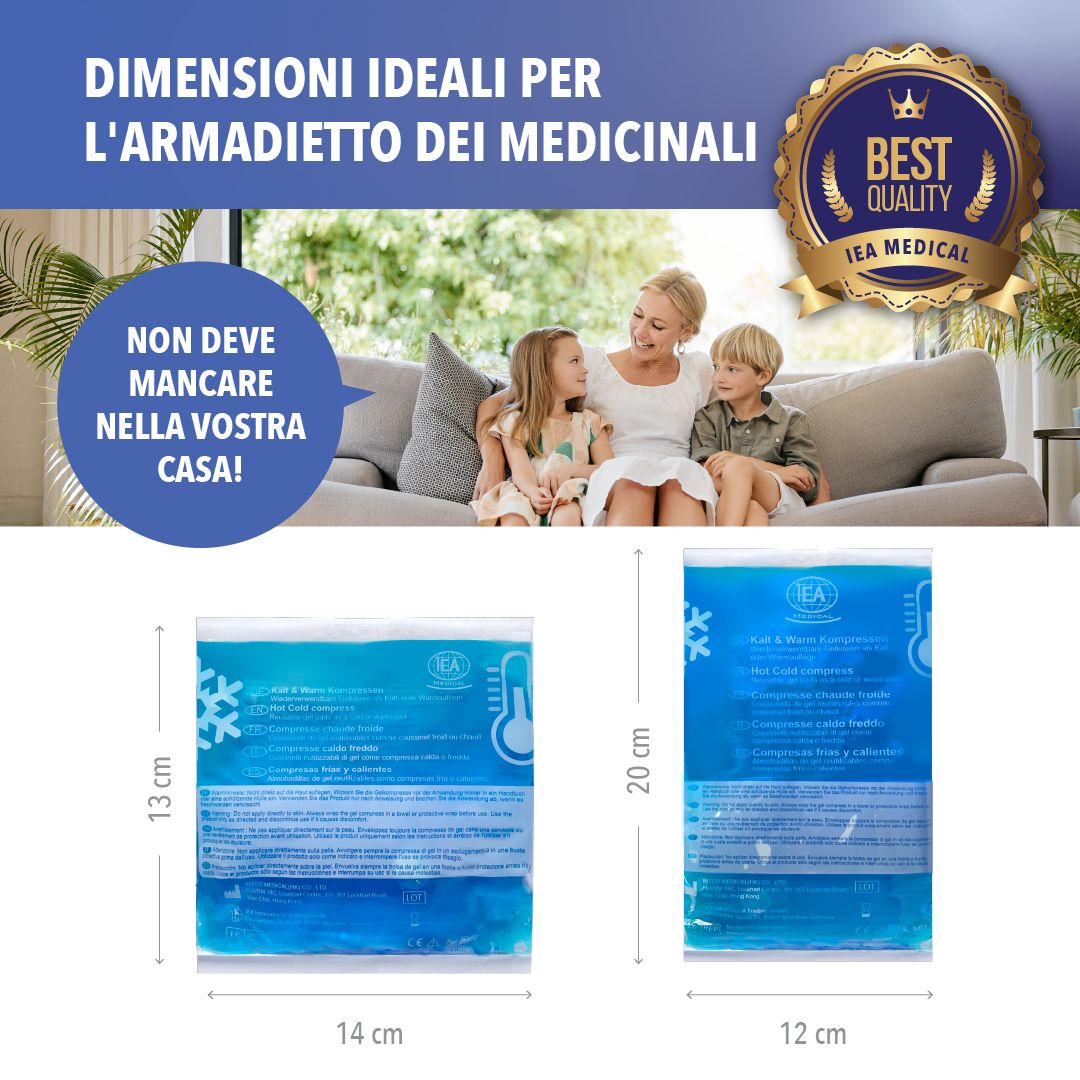 IEA-Medical - Set di miscelazione da 3 impacchi freddi/caldi