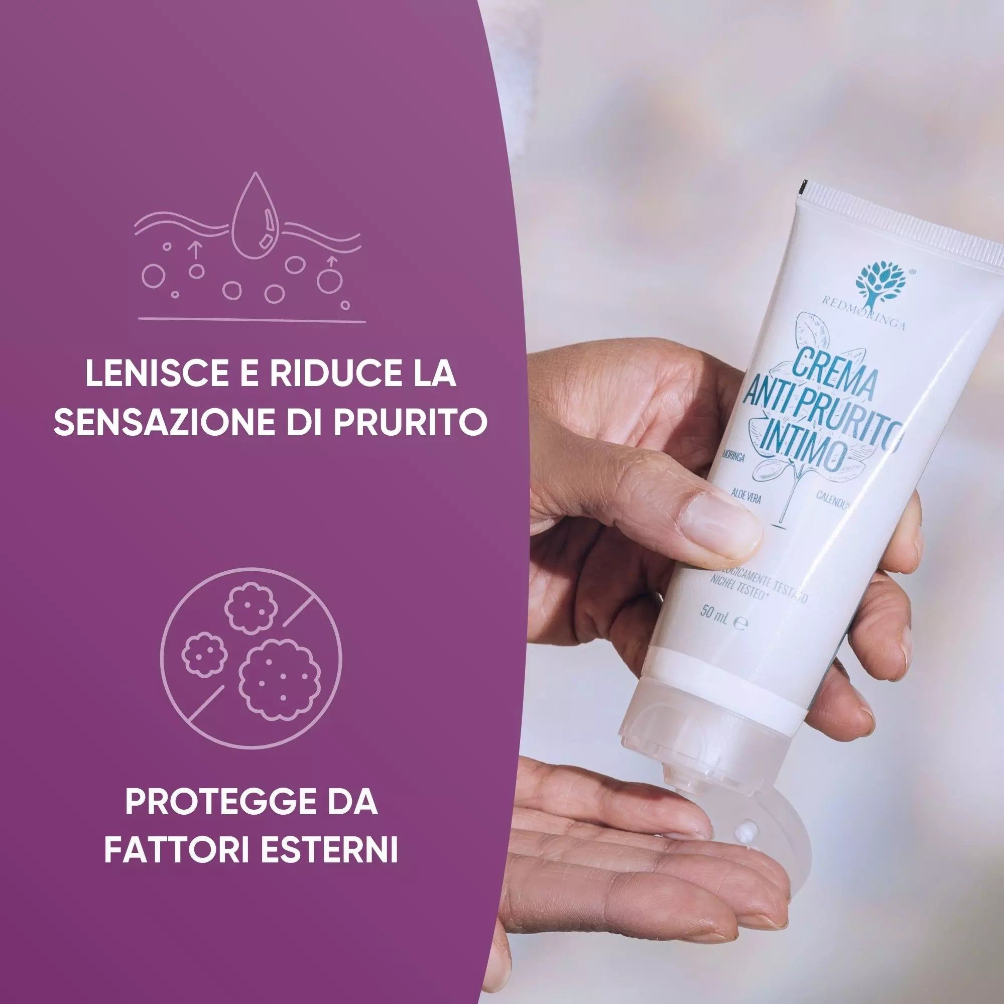 RedMoringa Crema Intima Lenitiva alla Moringa – Idratante e Protettiva