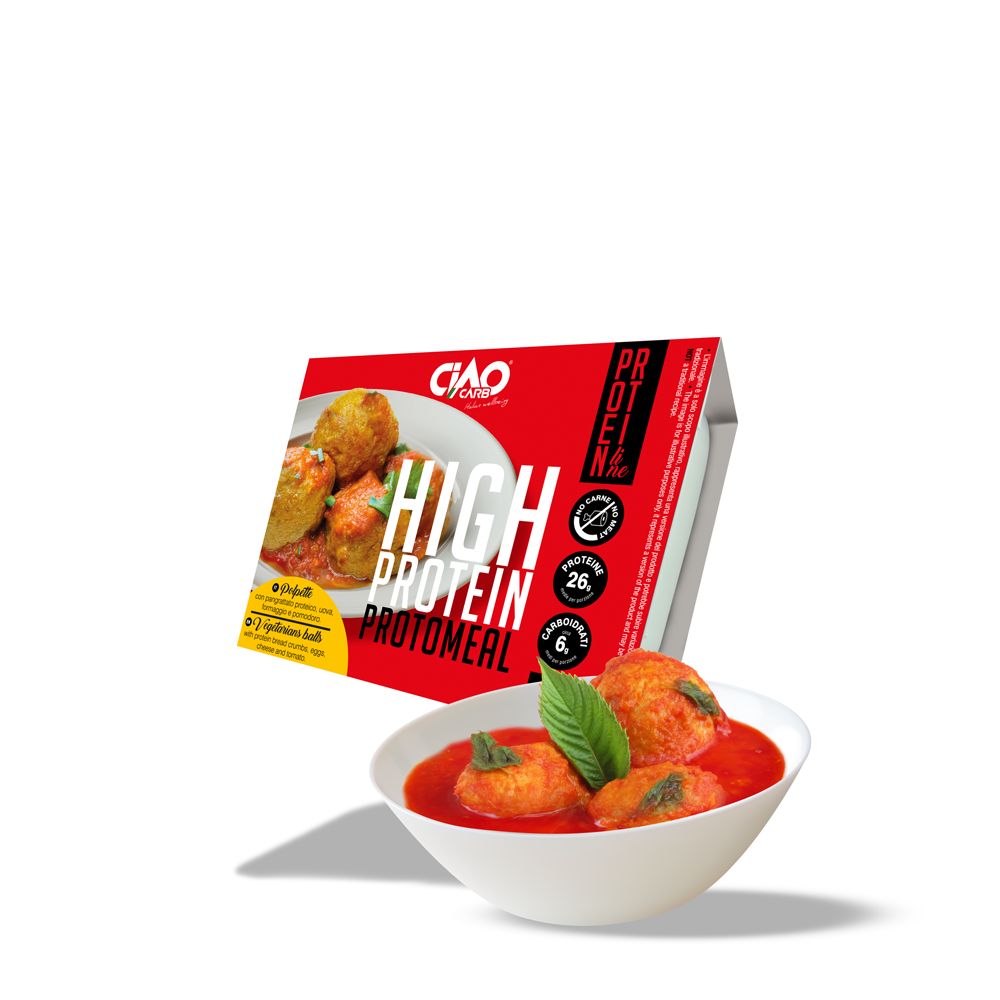 CIAOCARB   Protomeal Polpette Con Pangrattato Proteico Uova Formaggio E Pomodoro