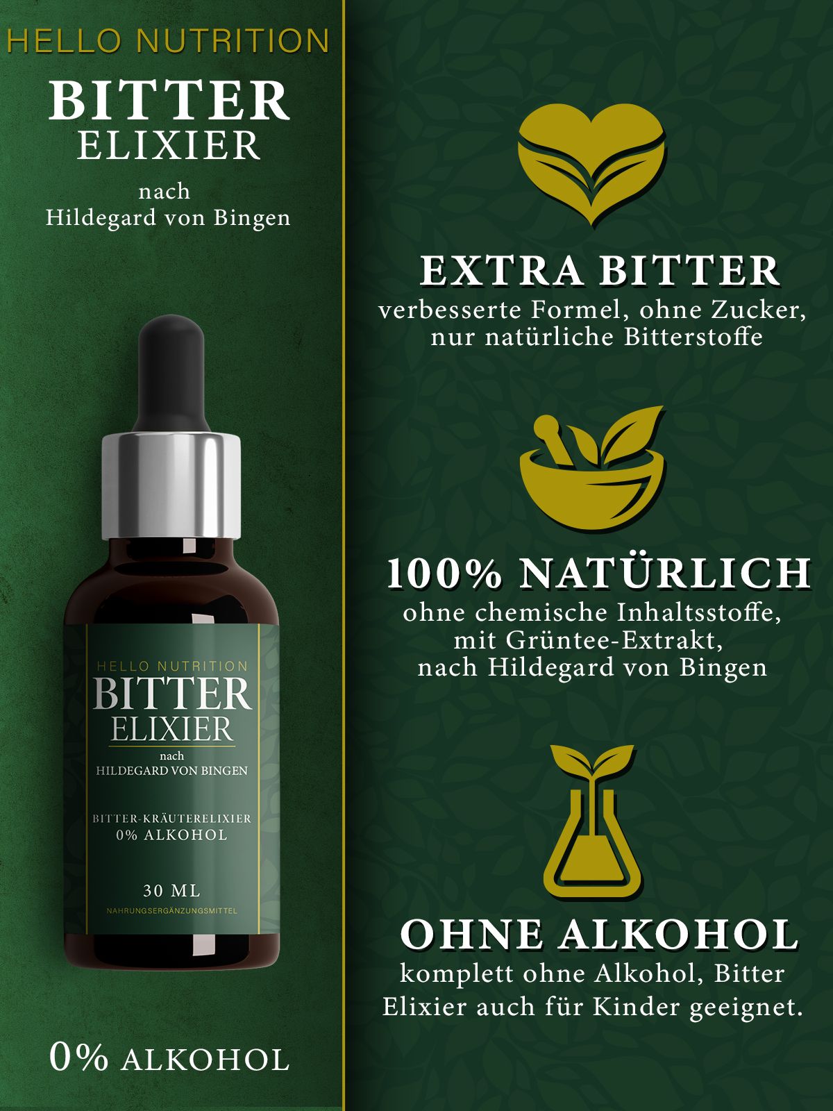 Hello Nutrition® Bitter Elixir Gocce