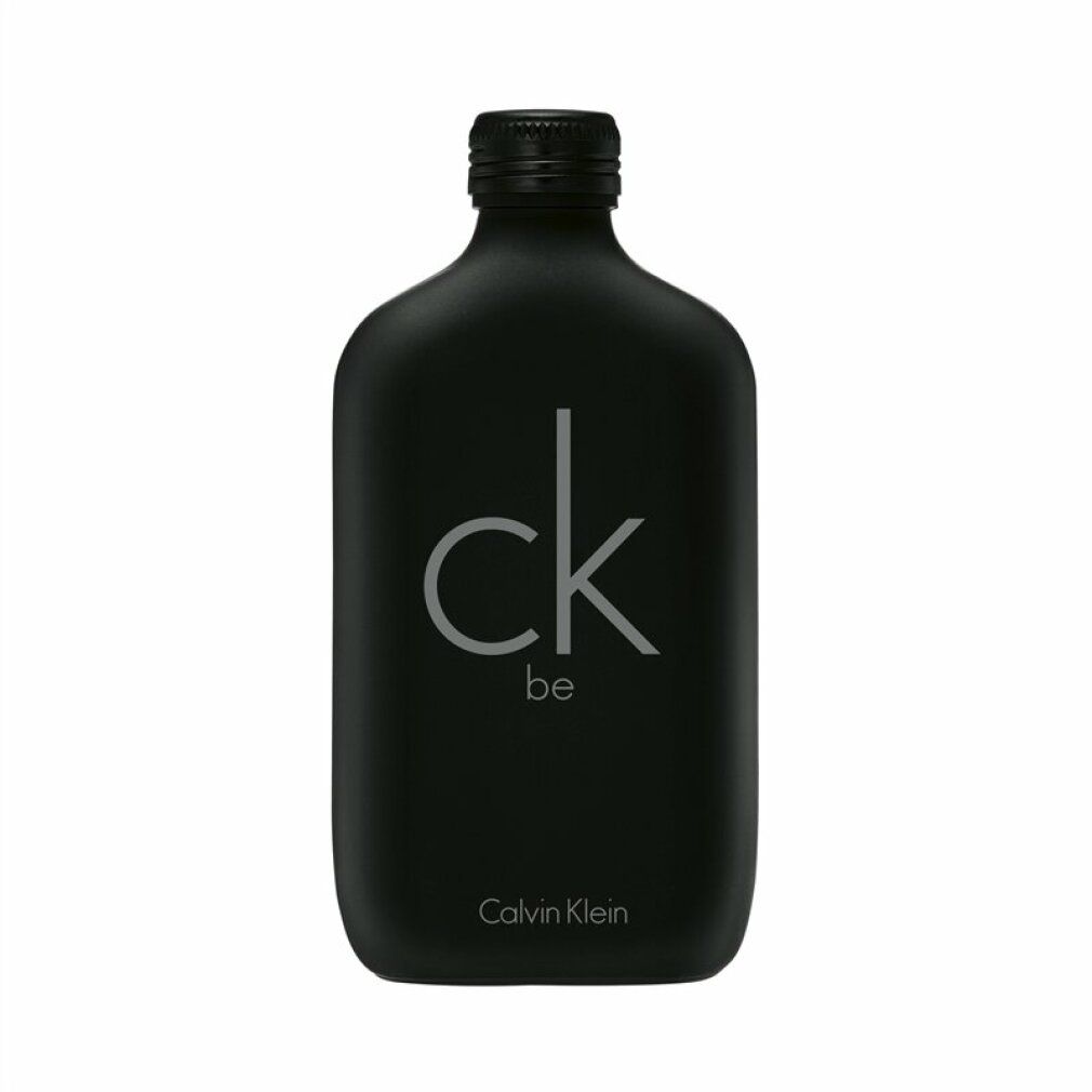 Flacone nero con logo « ck be ». Scritta « Calvin Klein ». Eau de toilette.