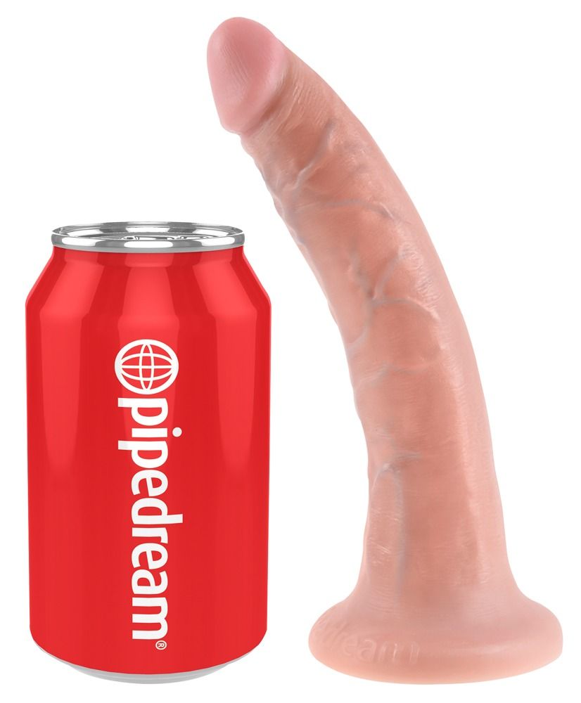 Fallo naturale 7" con base a ventosa | Compatibile con strap-on | King Cock