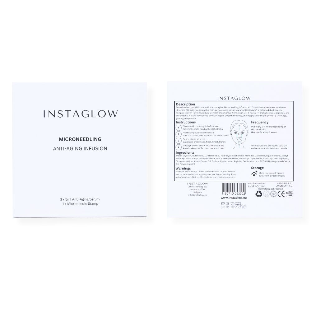 Confezione con informazioni sul prodotto, ingredienti e istruzioni per l'uso.