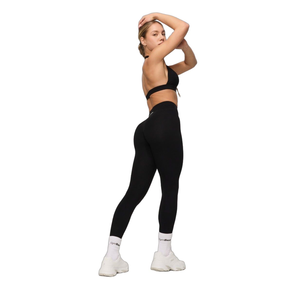GymBeam Leggings donna Fierce neri a vita alta senza tasche