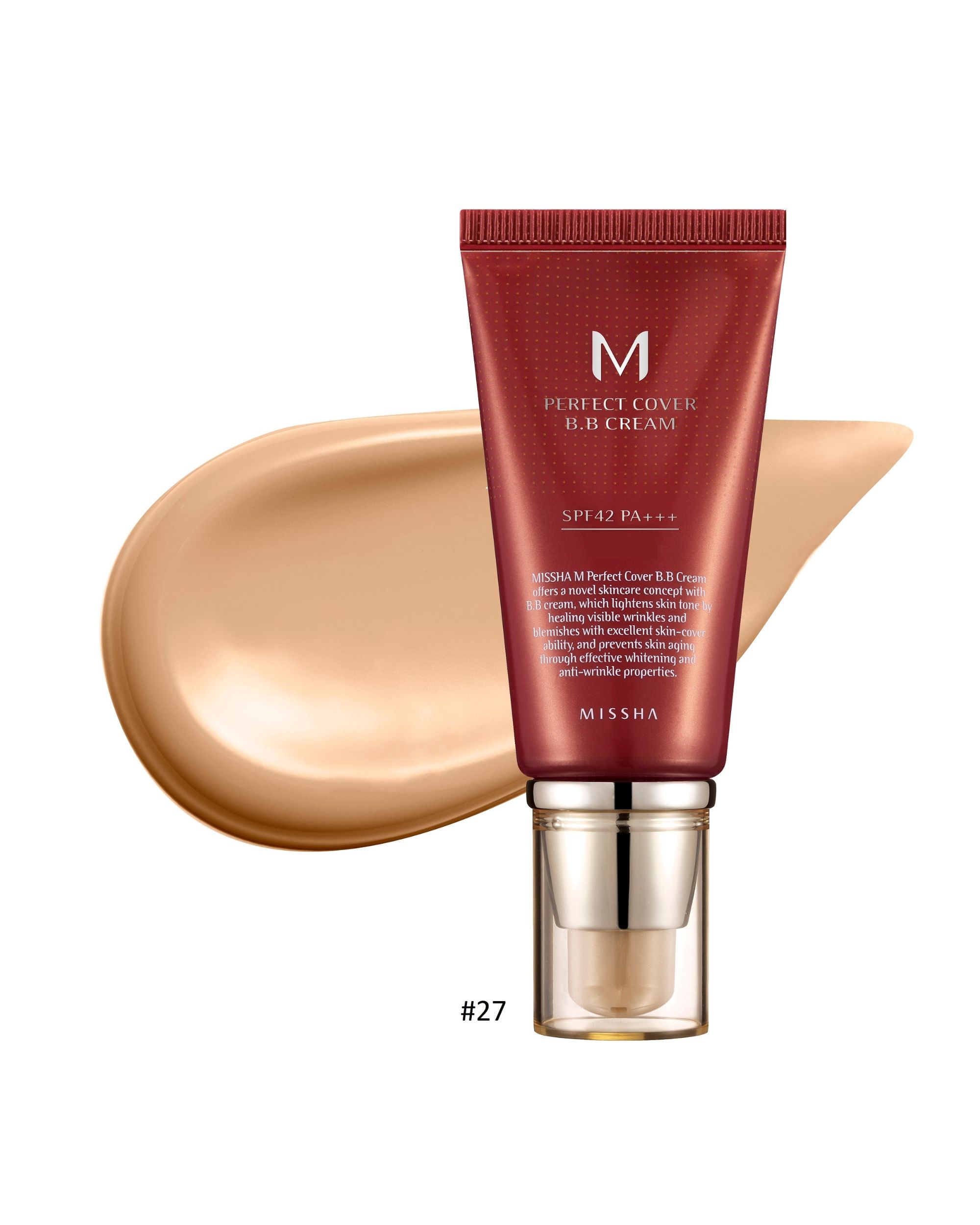 Missha bb Cream Perfect Cover 27 Honey Beige spf 42