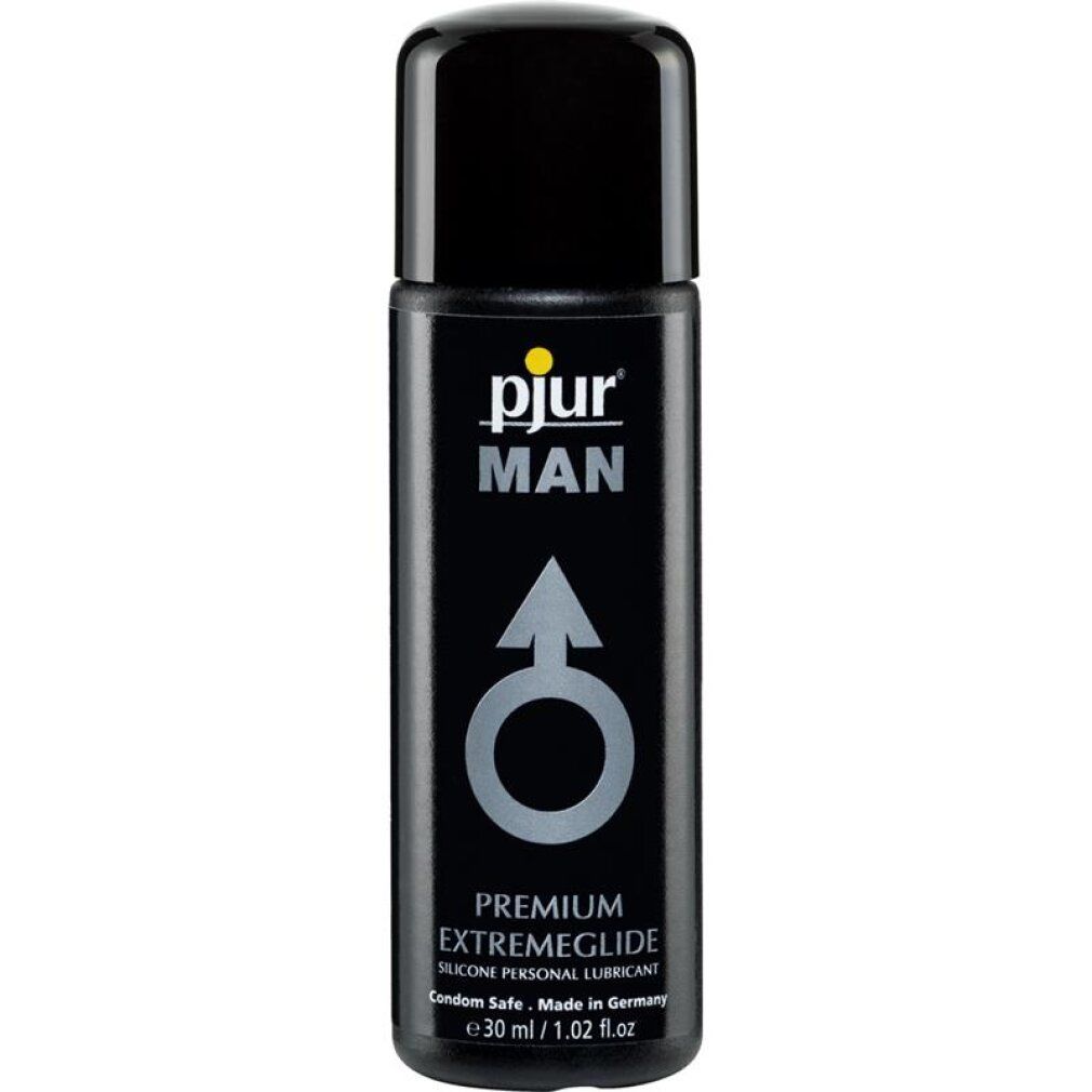 Pjur Man Premium Extremeglide Lubrificante, flacone 30ml, a base di silicone, compatibile con preservativi.