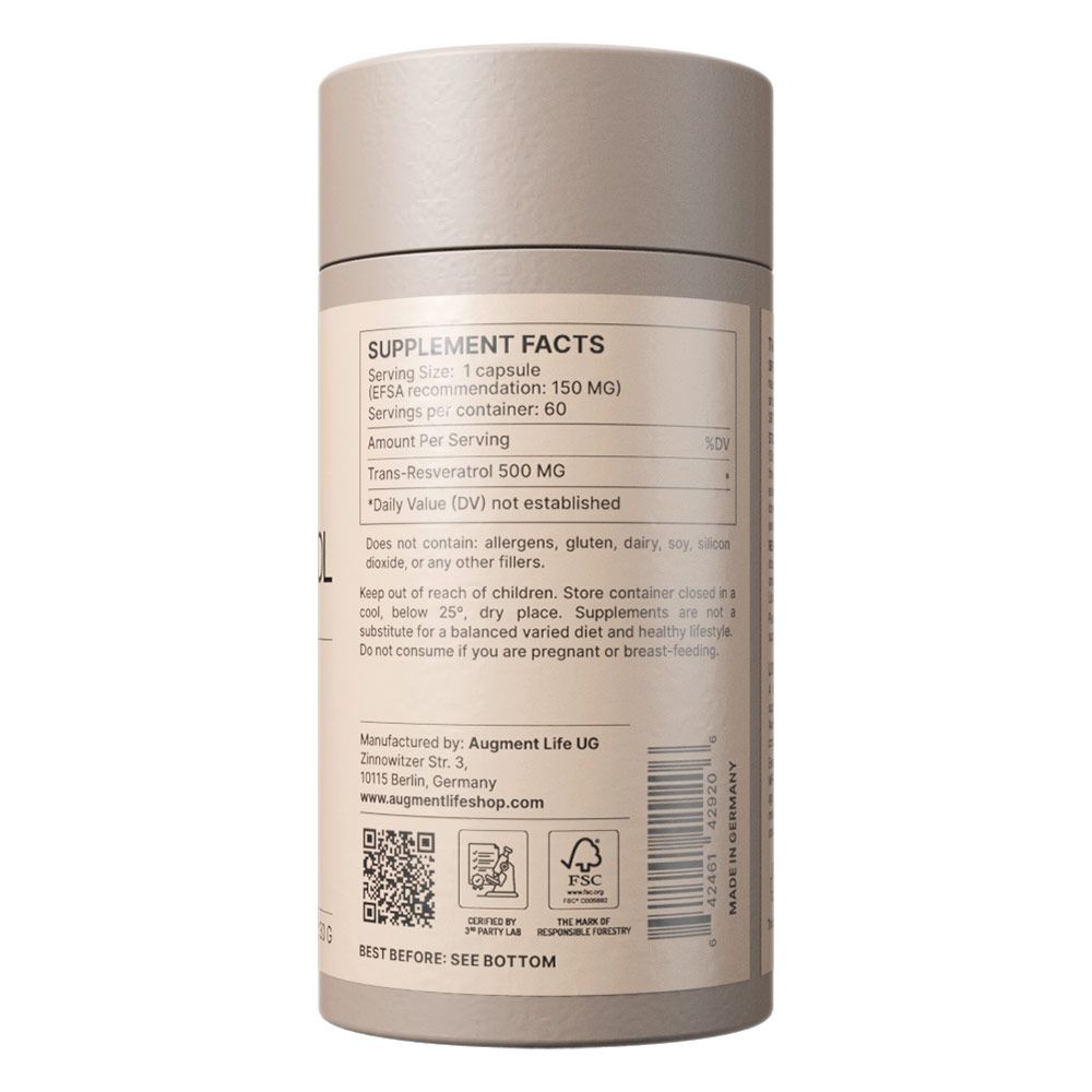 Augment Life Trans-Resveratrolo Capsule