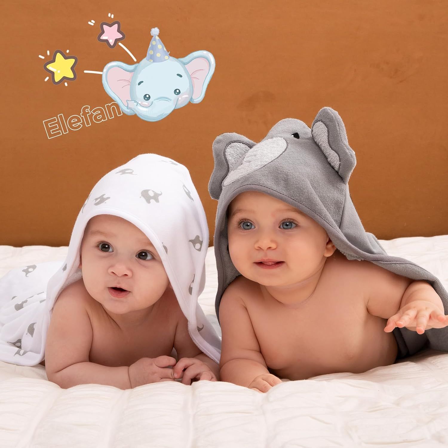 Set di asciugamani da bagno per bambini Momcozy, set di asciugamani per neonati