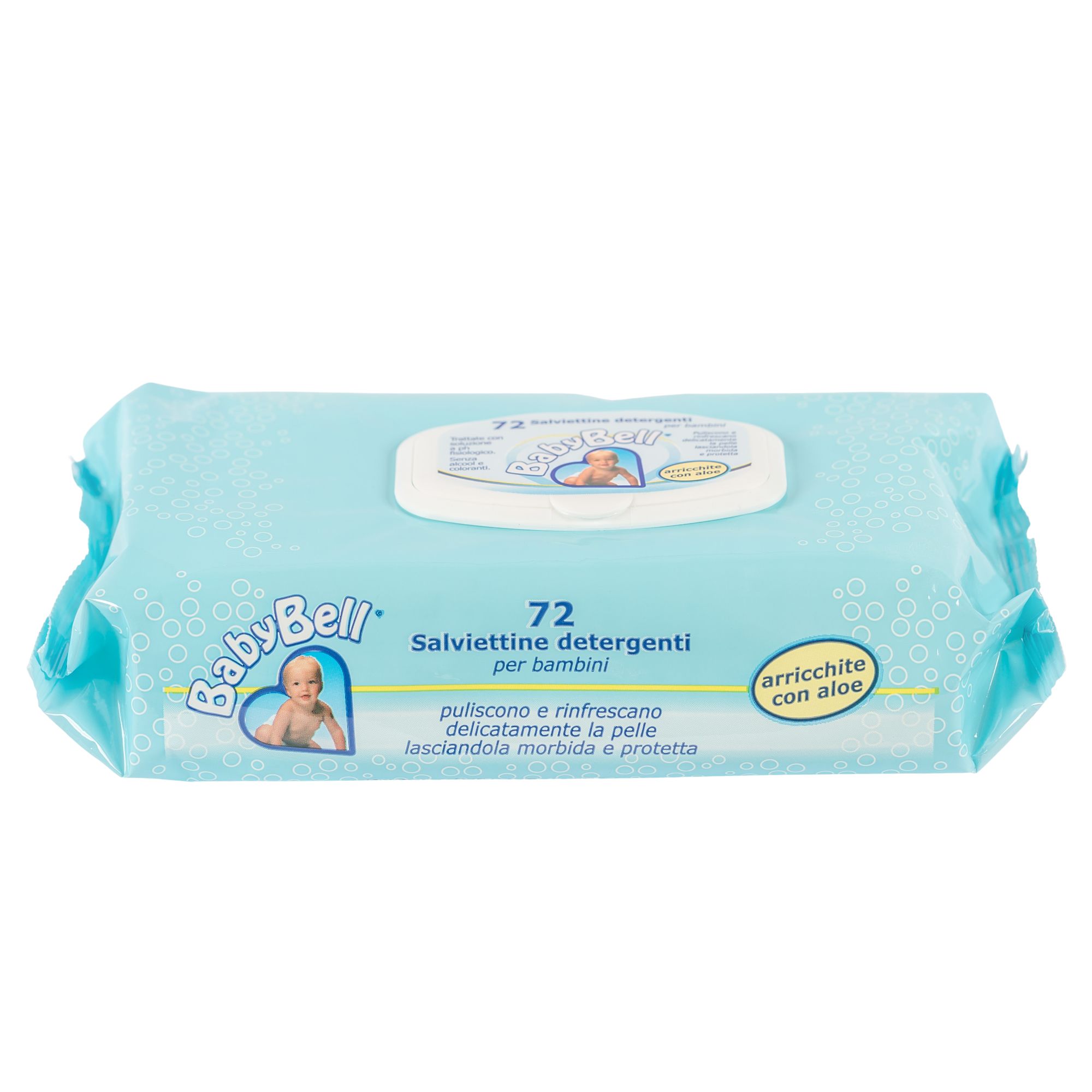 Medical Sud Baby Bell Salviette detergenti umidificate con chiusura apri/chiudi