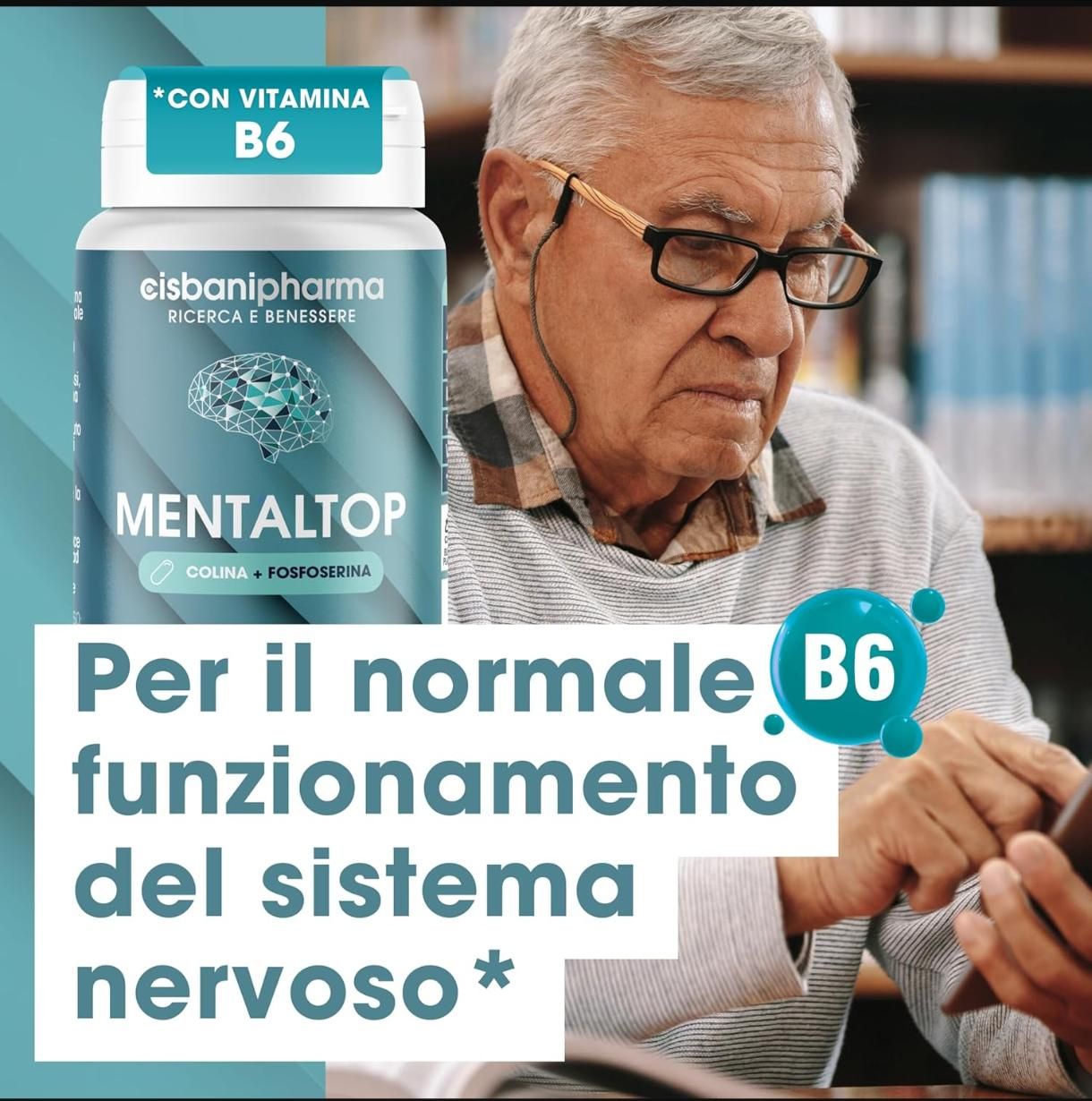 Cisbani Pharma MentalTop - Integratore per il normale funzionamento del sistema nervoso - compresse