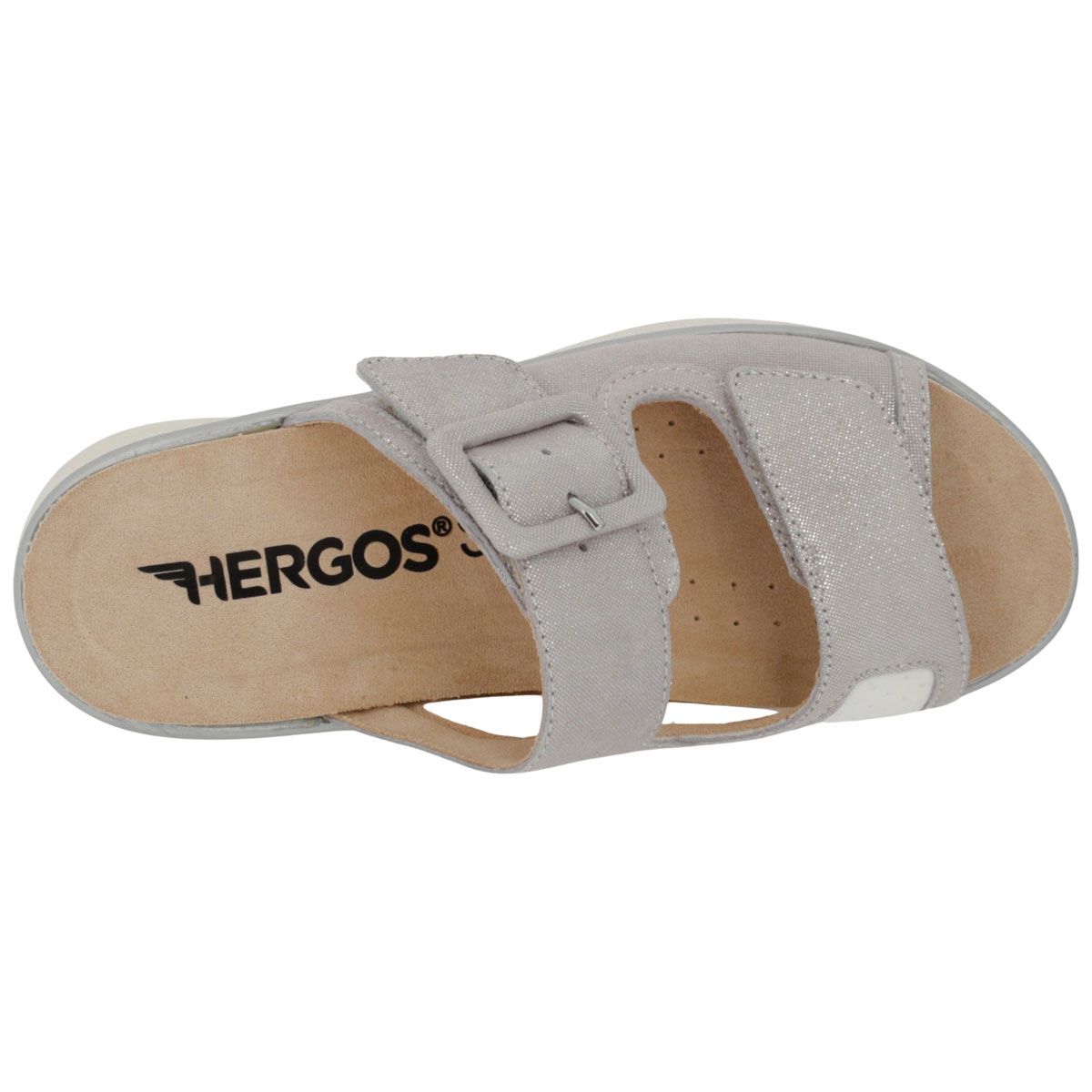 Hergos H5800 - Sabot in pelle e tessuto elasticizzato con plantare estraibile