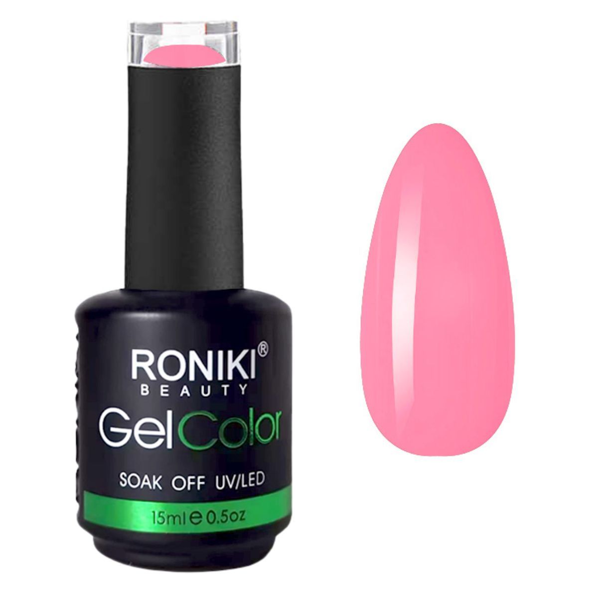 Flacone di smalto gel rosa RONIKI, 15ml.