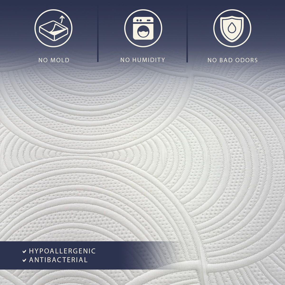 The White Stone Materasso 180x200 Memory Foam e Waterfoam Alto 22 cm