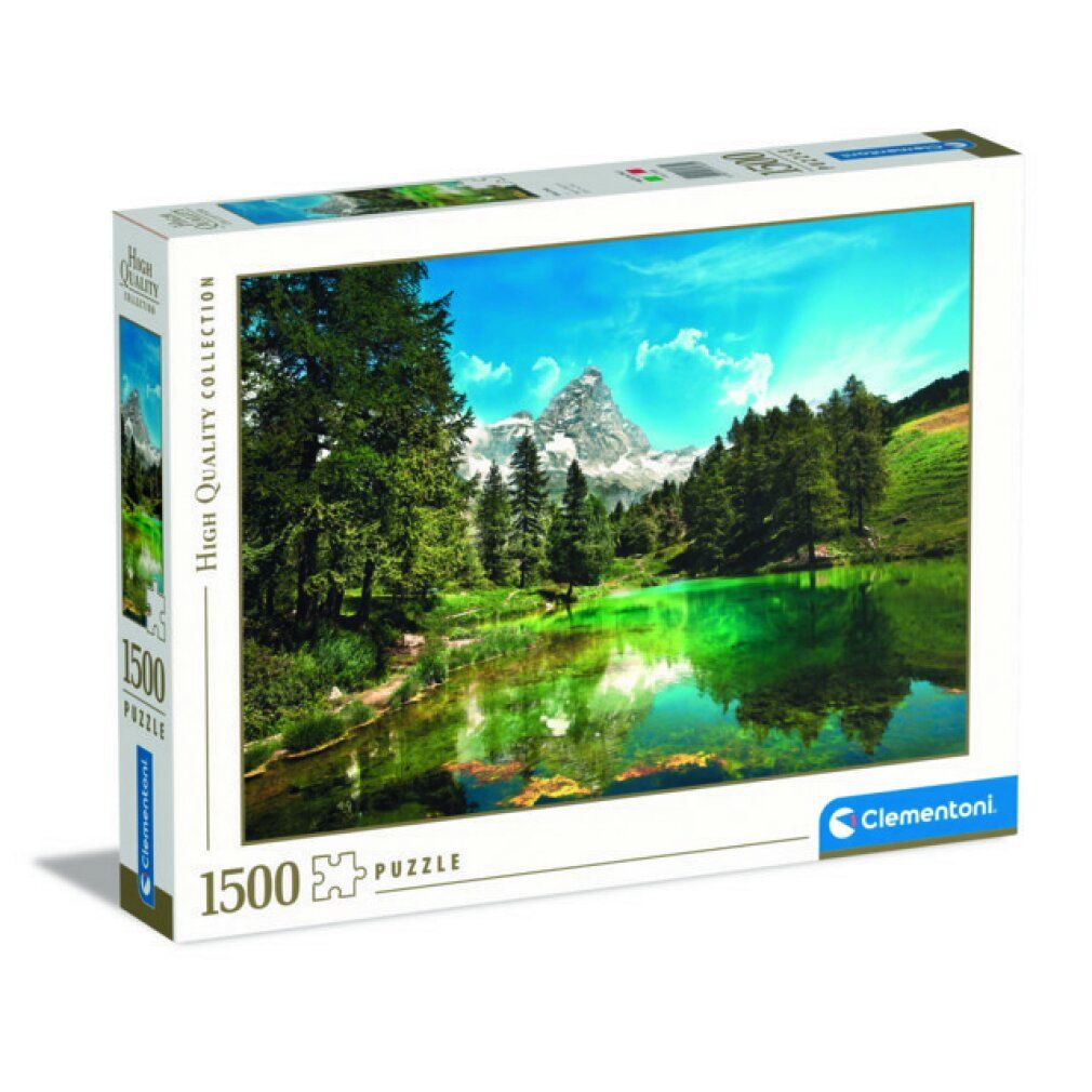 Scatola puzzle con paesaggio. 1500 pezzi. Marchio Clementoni. Stampa: High Quality Collection.