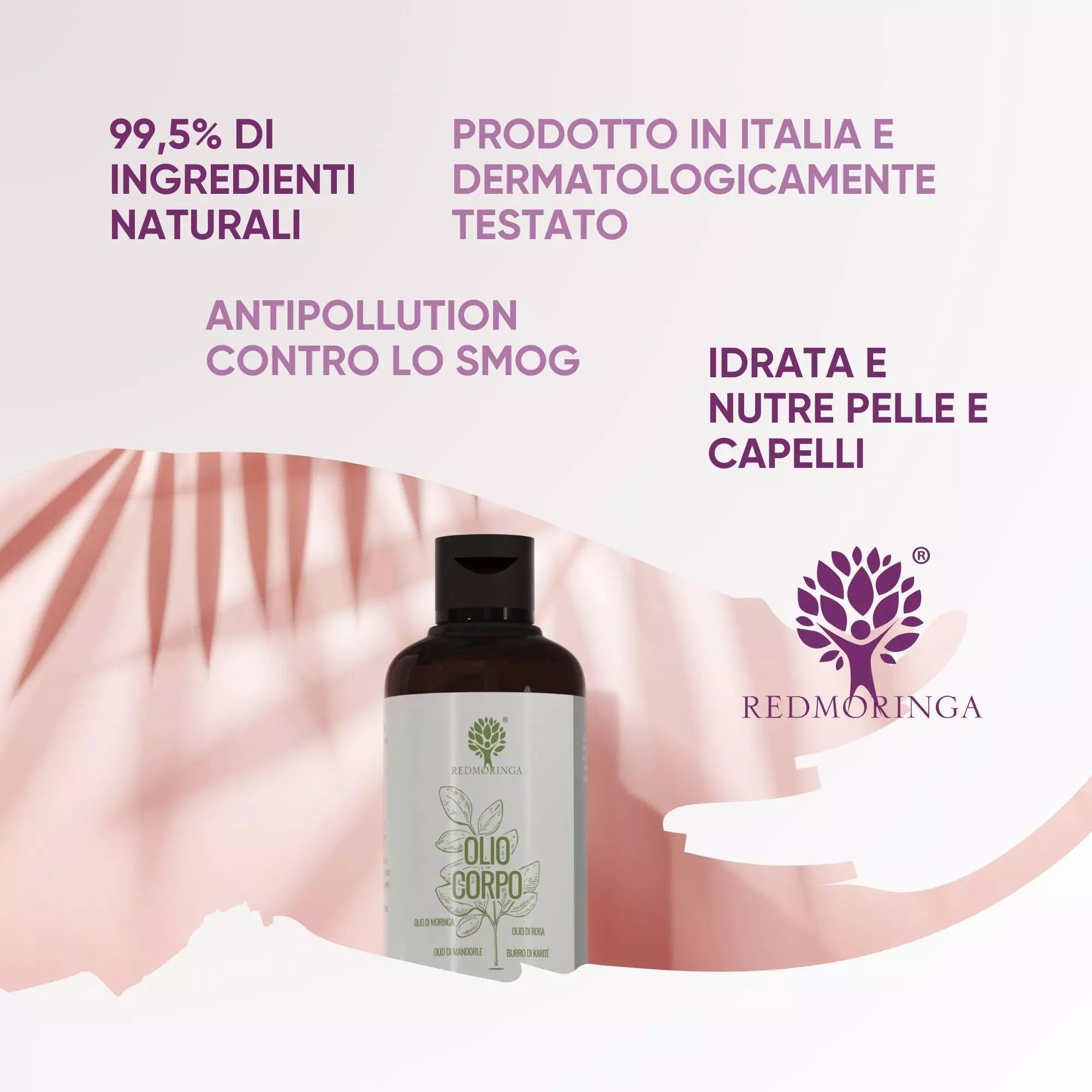 RedMoringa Olio Corpo Nutriente alla Moringa – Elasticizzante e Illuminante
