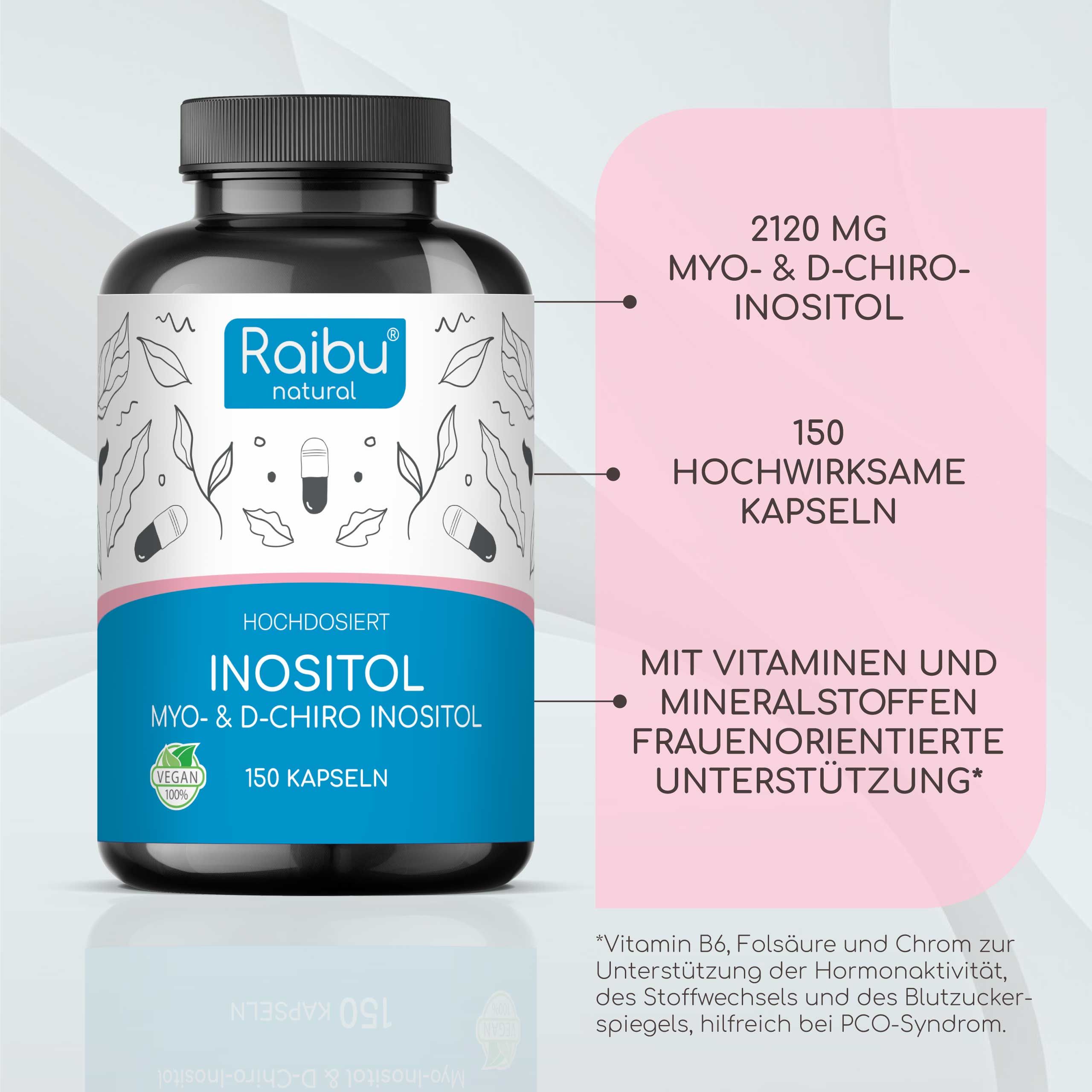 Myo Inositolo & D-Chiro Inositolo Capsule alto dosaggio - RAIBU