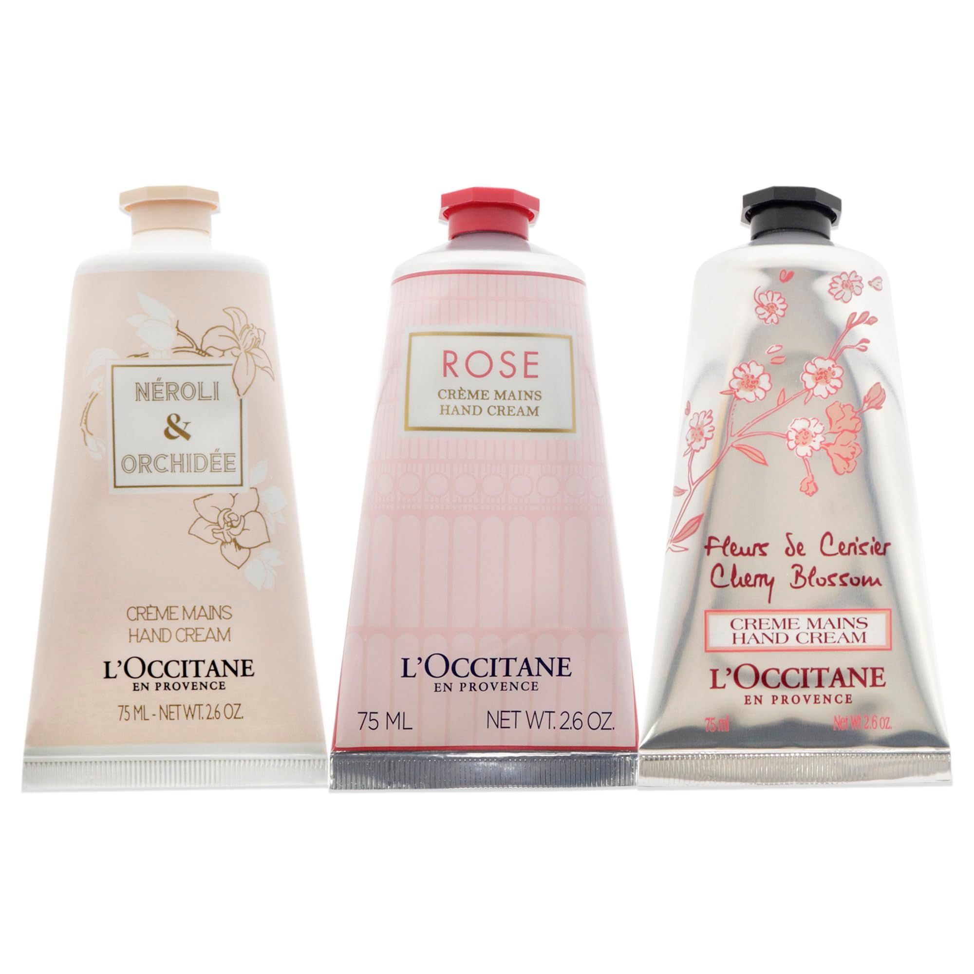 L'Occitane Trio Crema Mani Fiori Rosa 3 x 2.6 oz (Neroli, Rosa, Ciliegio)