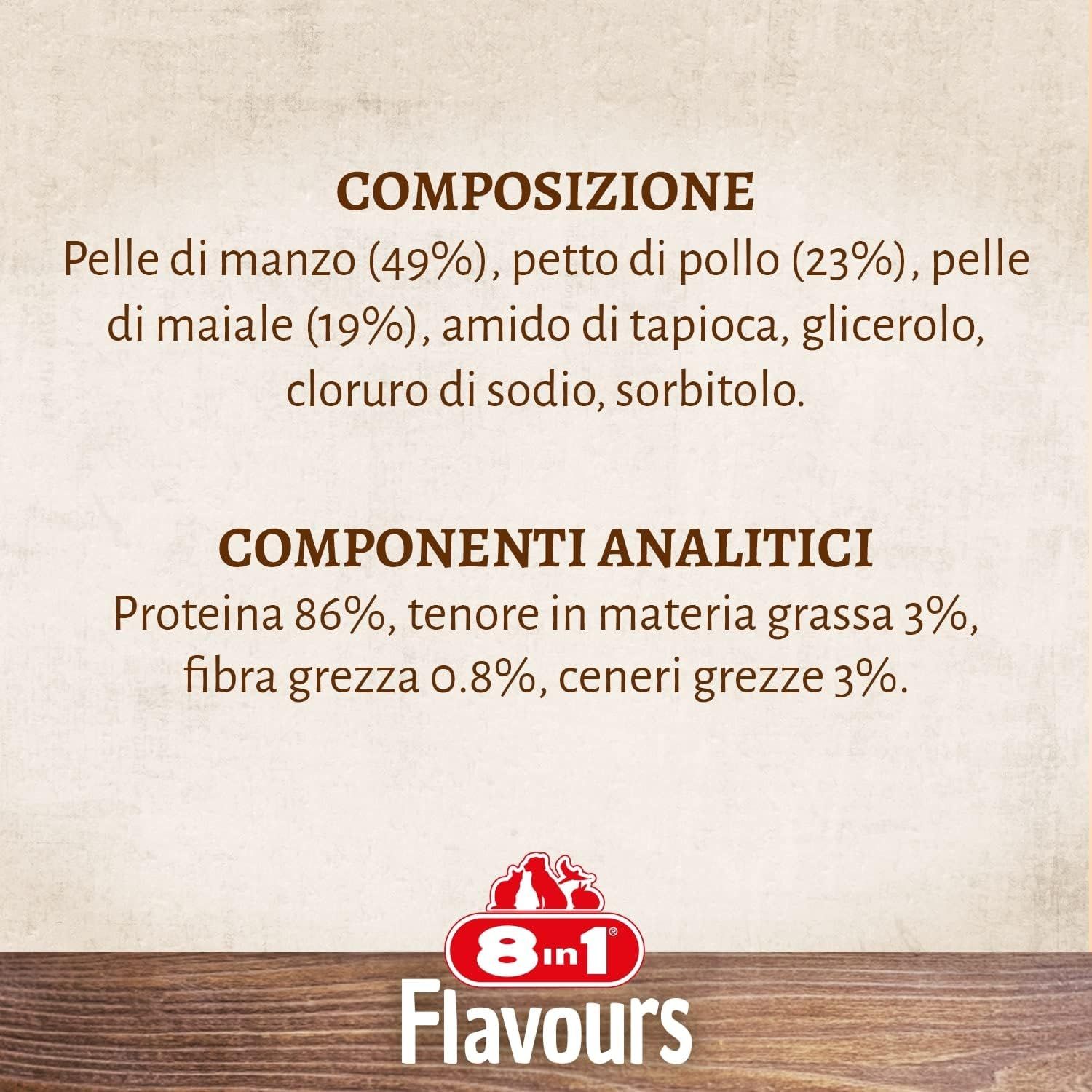 8in1 Triple Flavour Rolls Bastoncini da Masticare per Cani