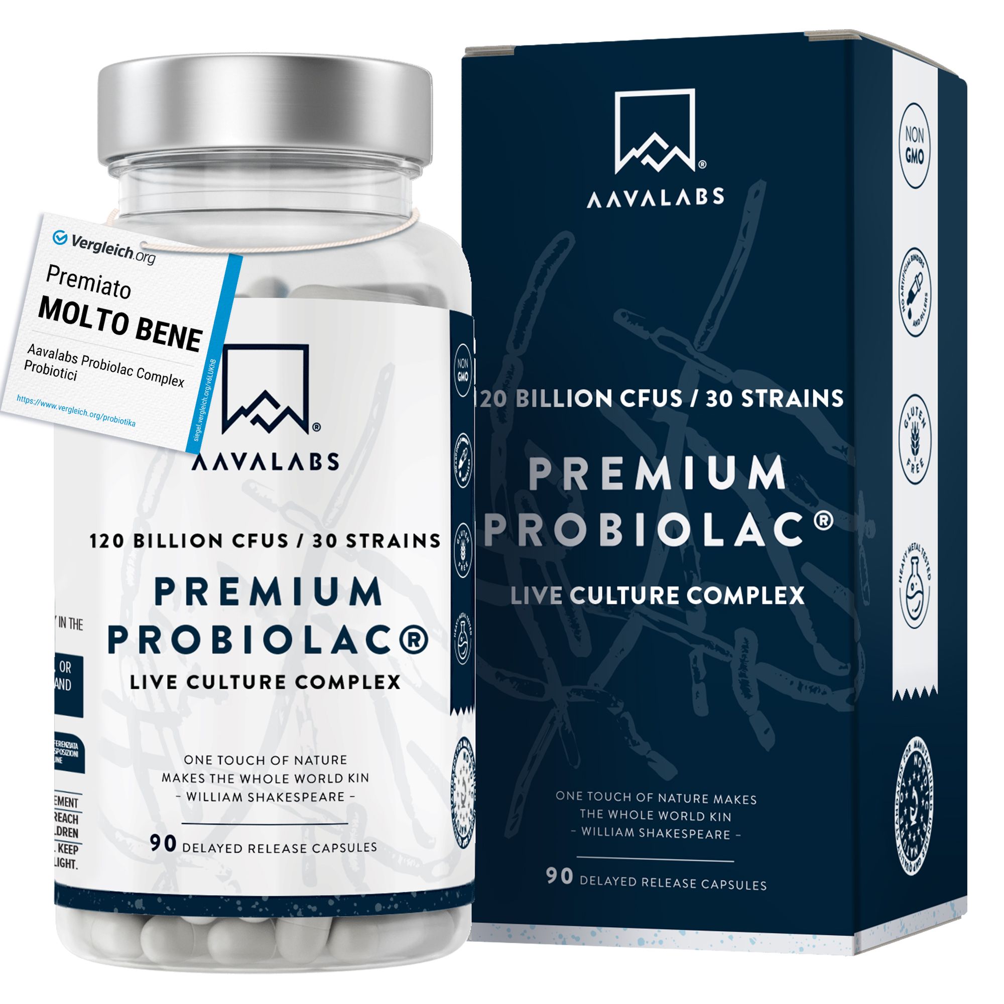 AAVALABS Migliore fermenti lattici probio - Salute intestinale e metabolismo - Scorta 1 Mesi
