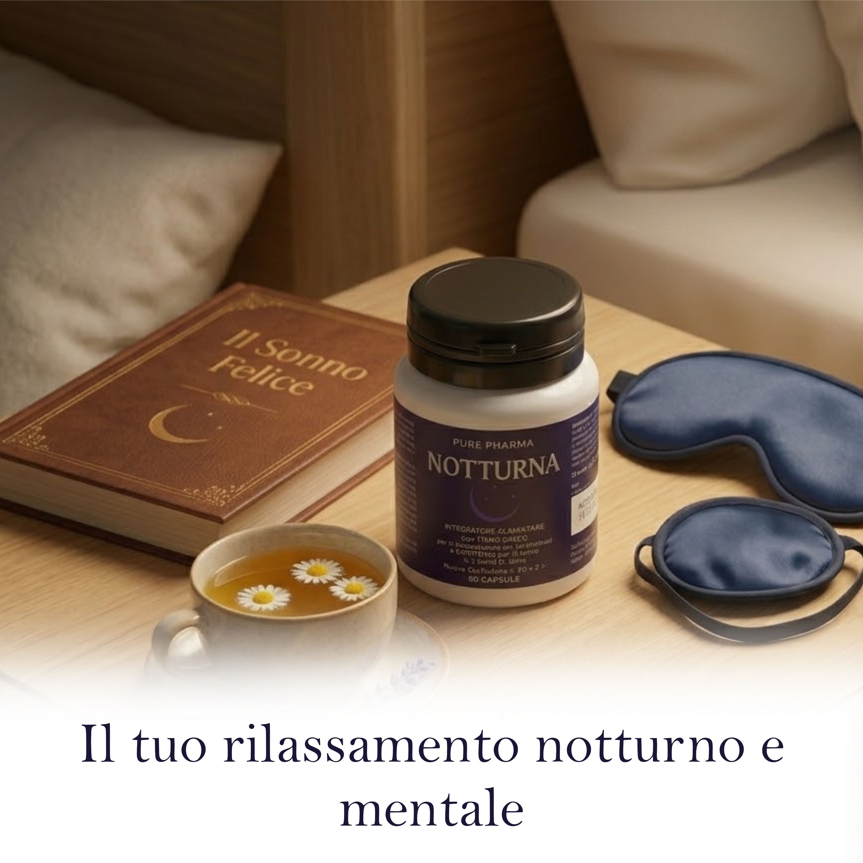 ALOHALABS Notturna Integratore Alimentare con Griffonia,– Formula per la Routine Serale e il Relax