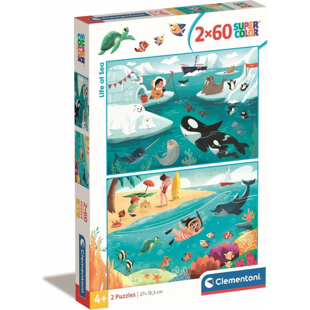 clementoni Puzzle di vita marina 2x60 pezzi