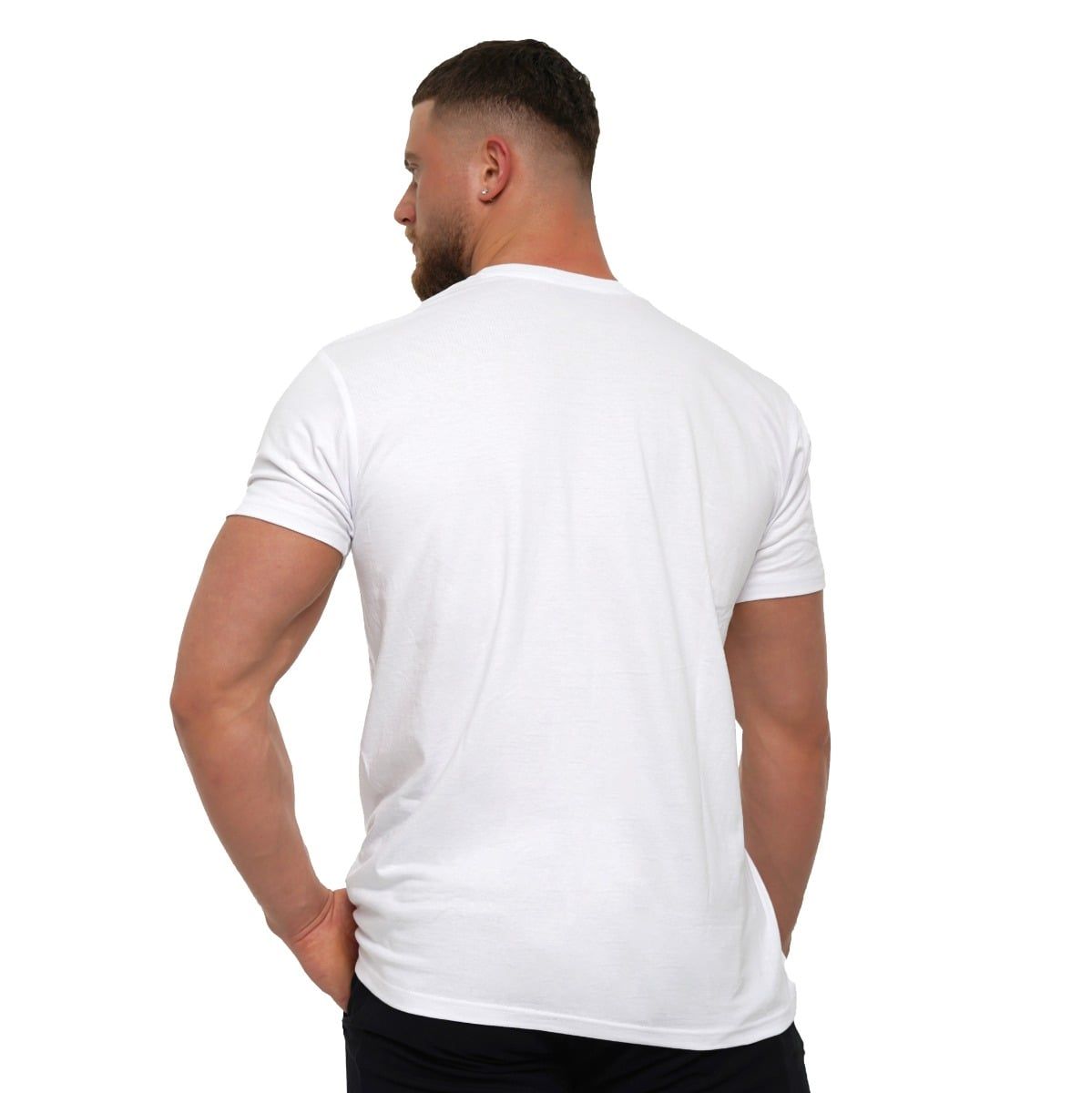 GymBeam T-shirt uomo regular Stronger Together bianca