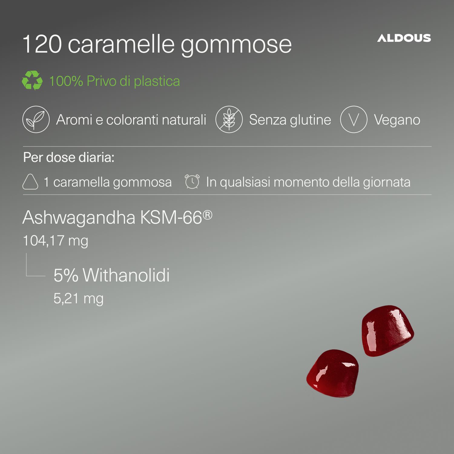 Aldous - Ashwagandha Gummies - Antistress, Relax