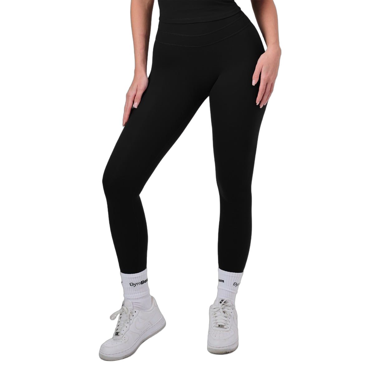 GymBeam Leggings donna NEO a vita alta Black senza tasche