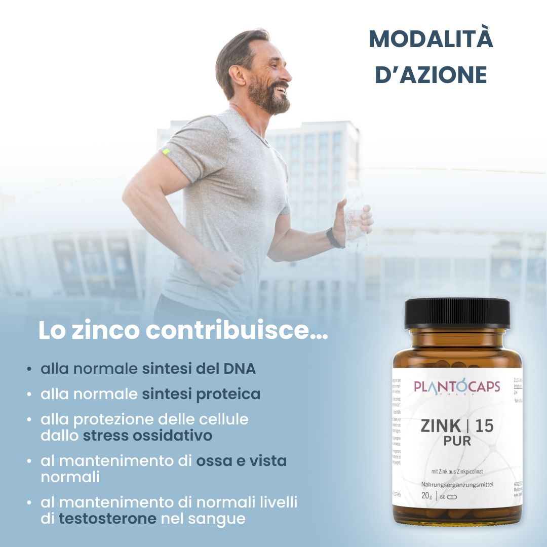 Corridore con flacone Zinco 15 PUR.