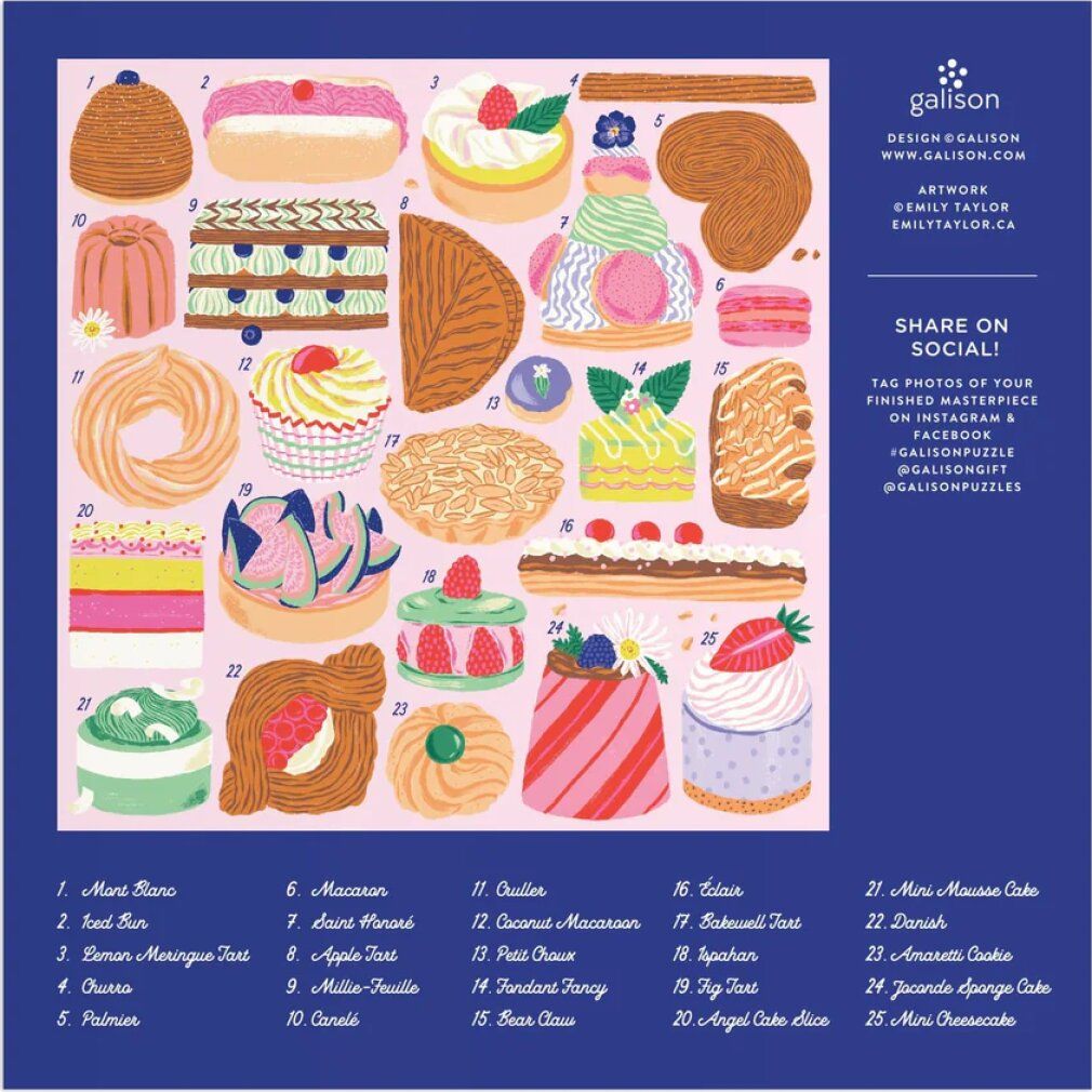 galison Puzzle quadrato Dolci 500 pezzi