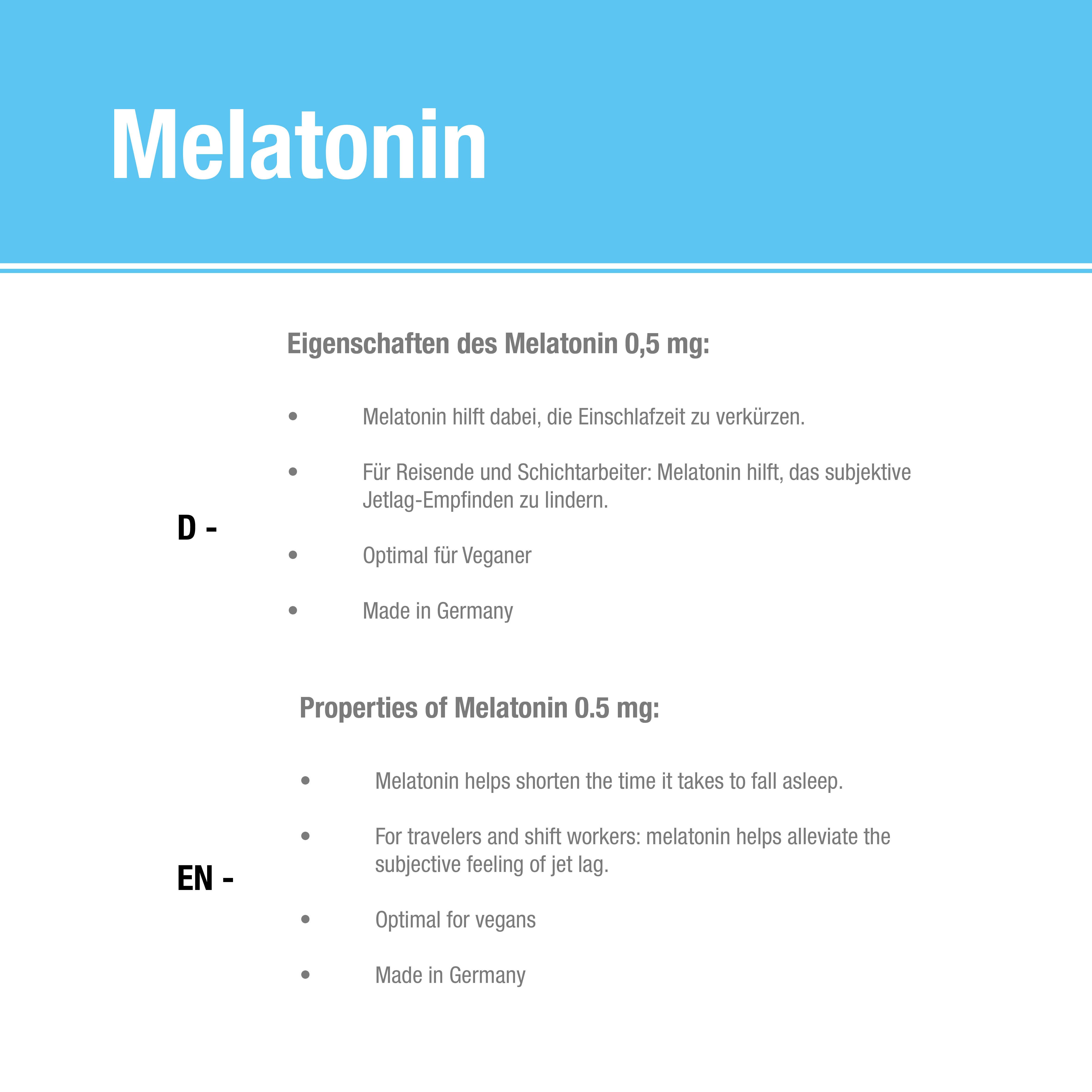 Vitabay Melatonina 0,5 mg