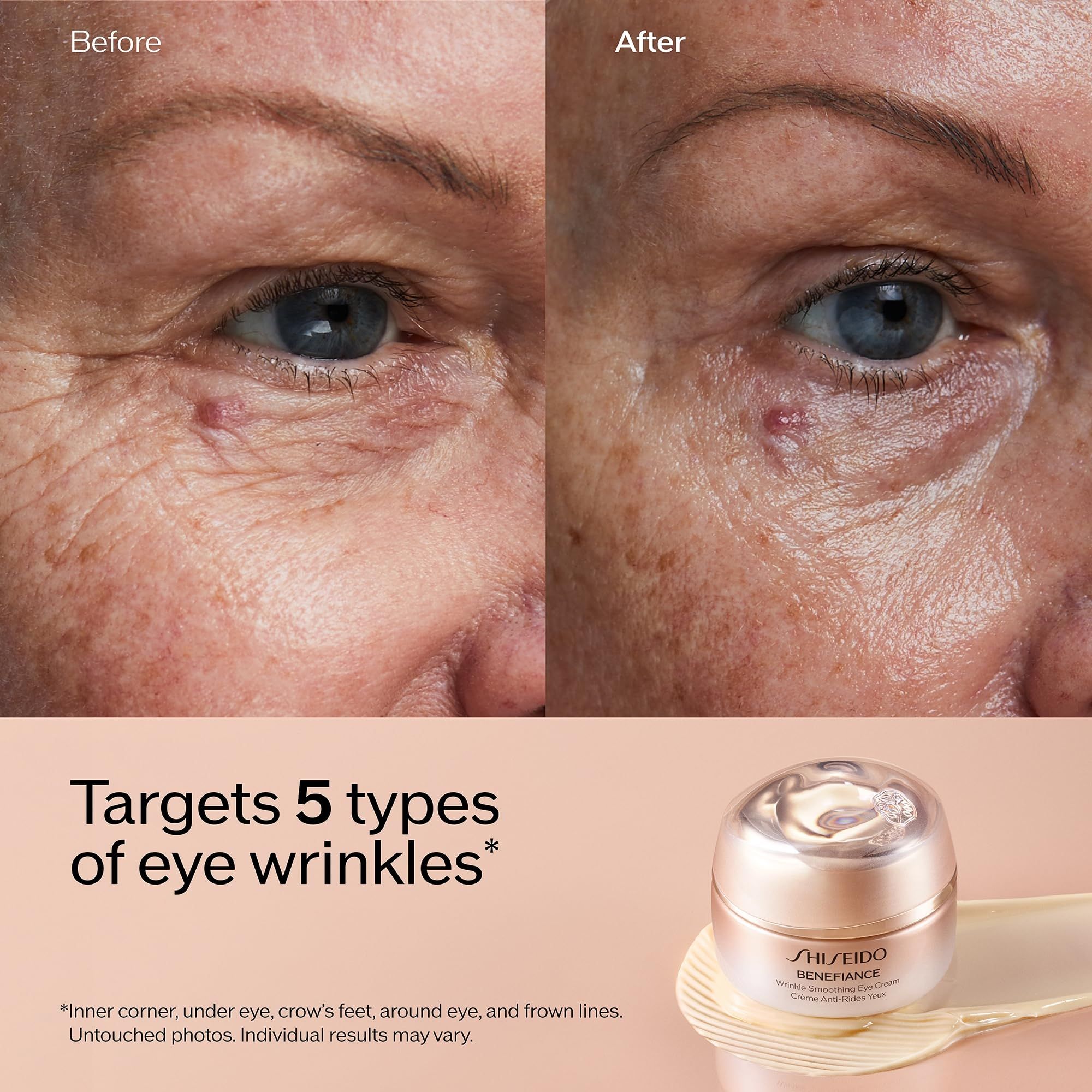 Shiseido Benefiance Wrinkle Smoothing Crema Contorno Occhi, 15 ml