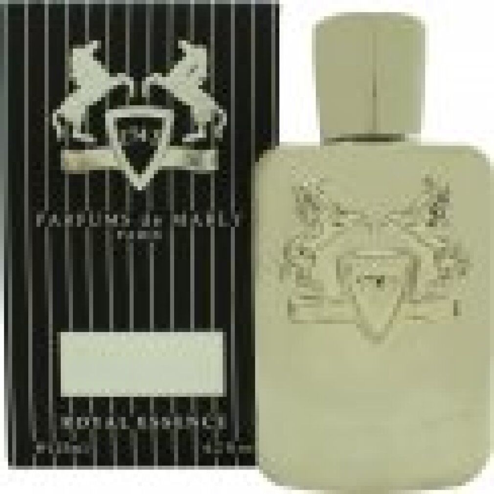 Parfums de Marly Pegasus Eau de Parfum Spray. Flacone e confezione con logo e scritta.