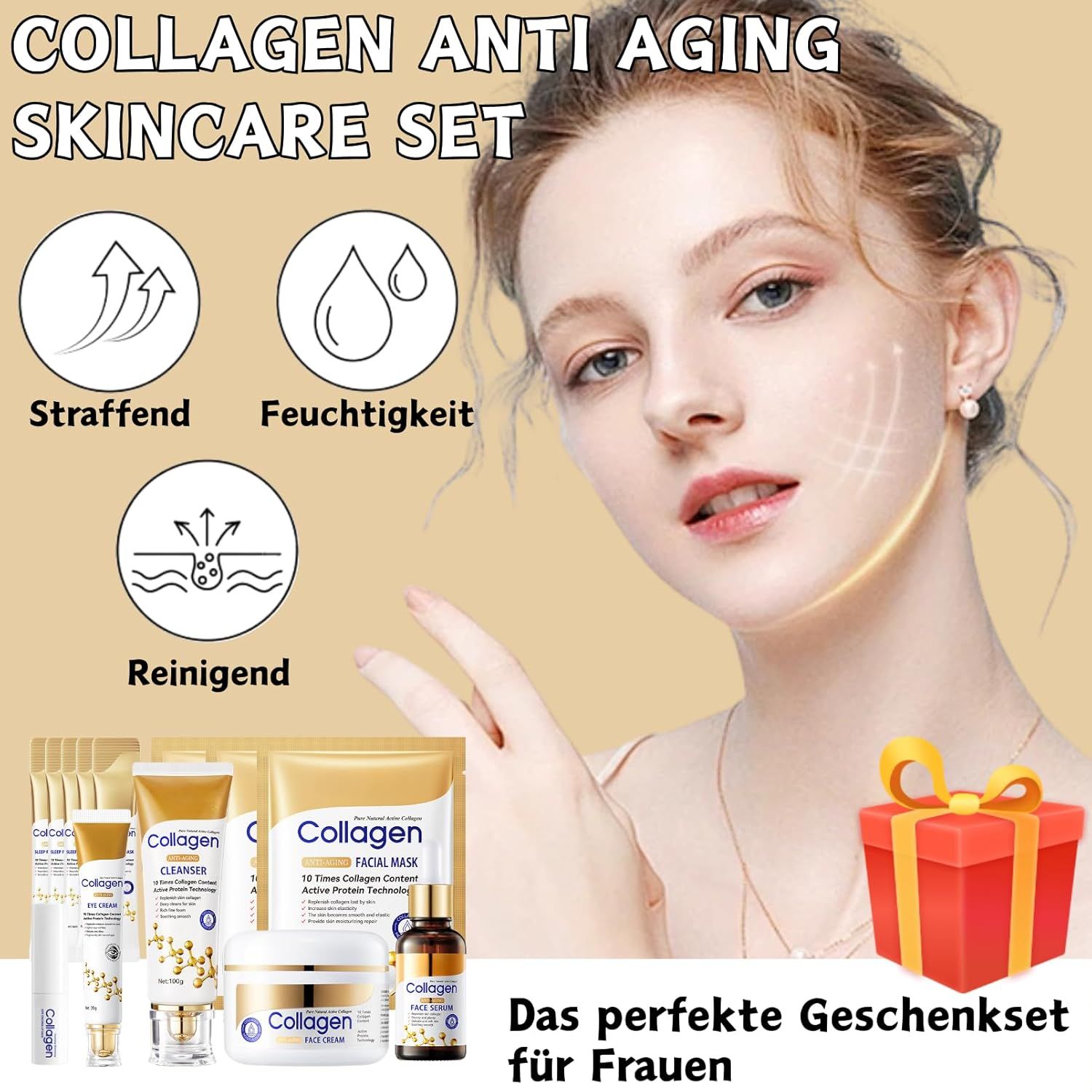 SUMMISHI Set Skincare al Collagene, Anti-Età