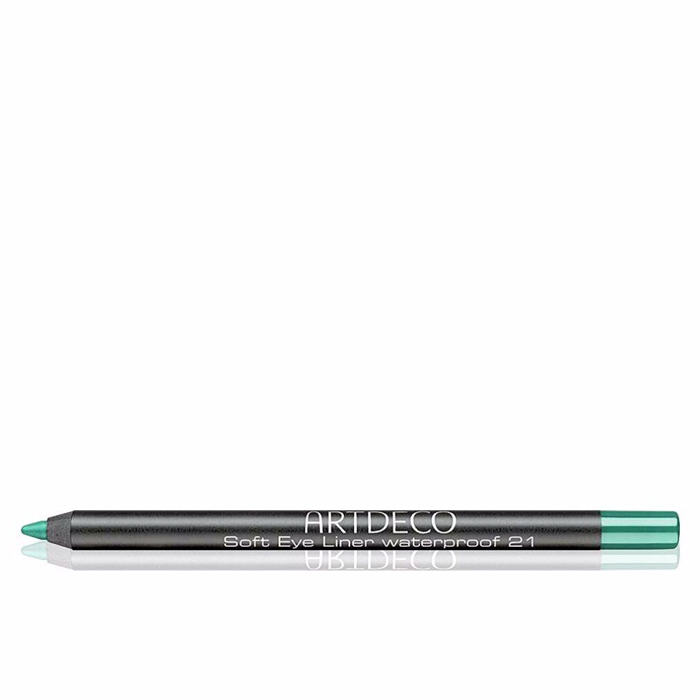 Artdeco Soft Eye Liner Waterproof 21 verde. Matita con corpo nero e punta verde. Marchio e nome visibili.