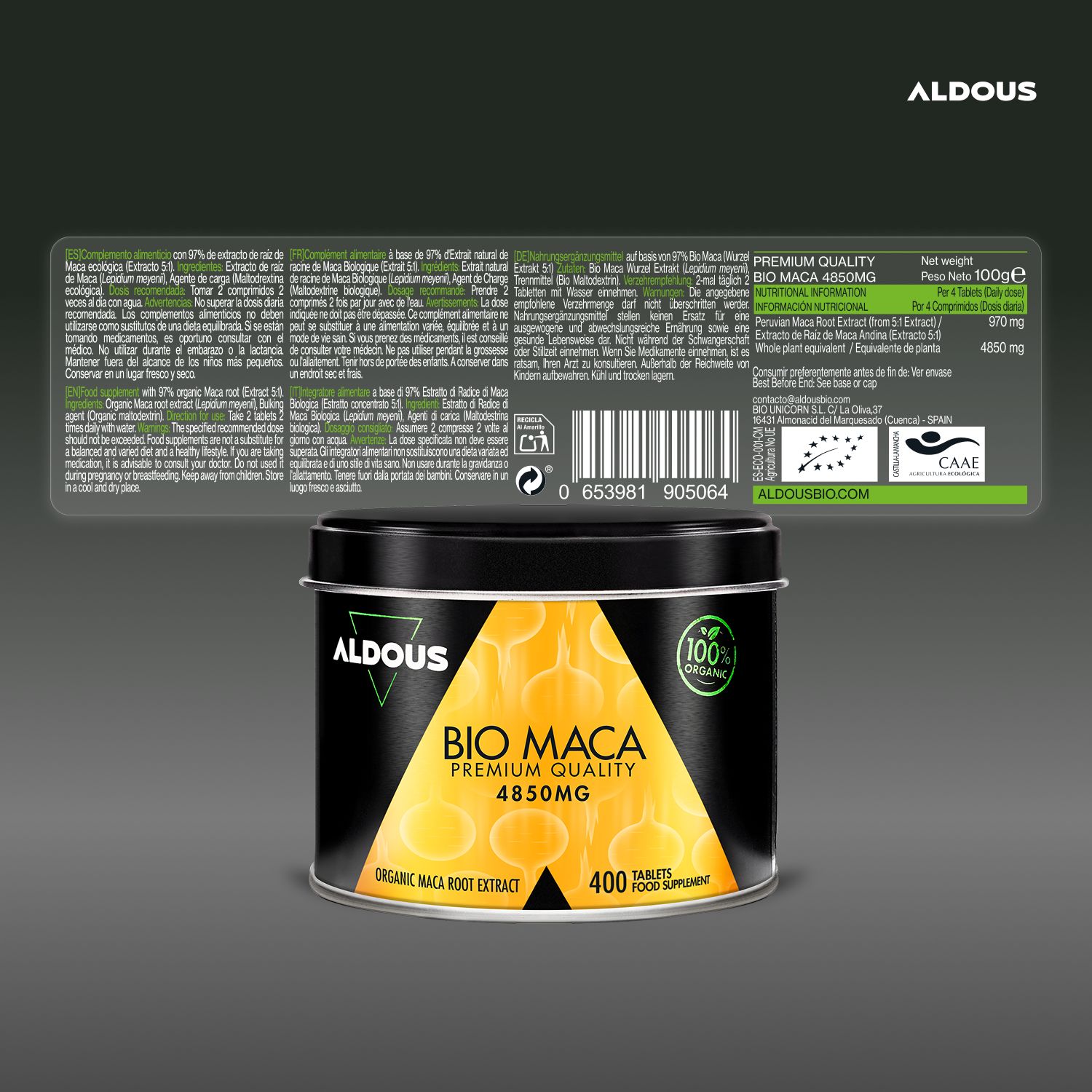 Aldous - Maca Peruviana Pura - Energia e la Vitalità