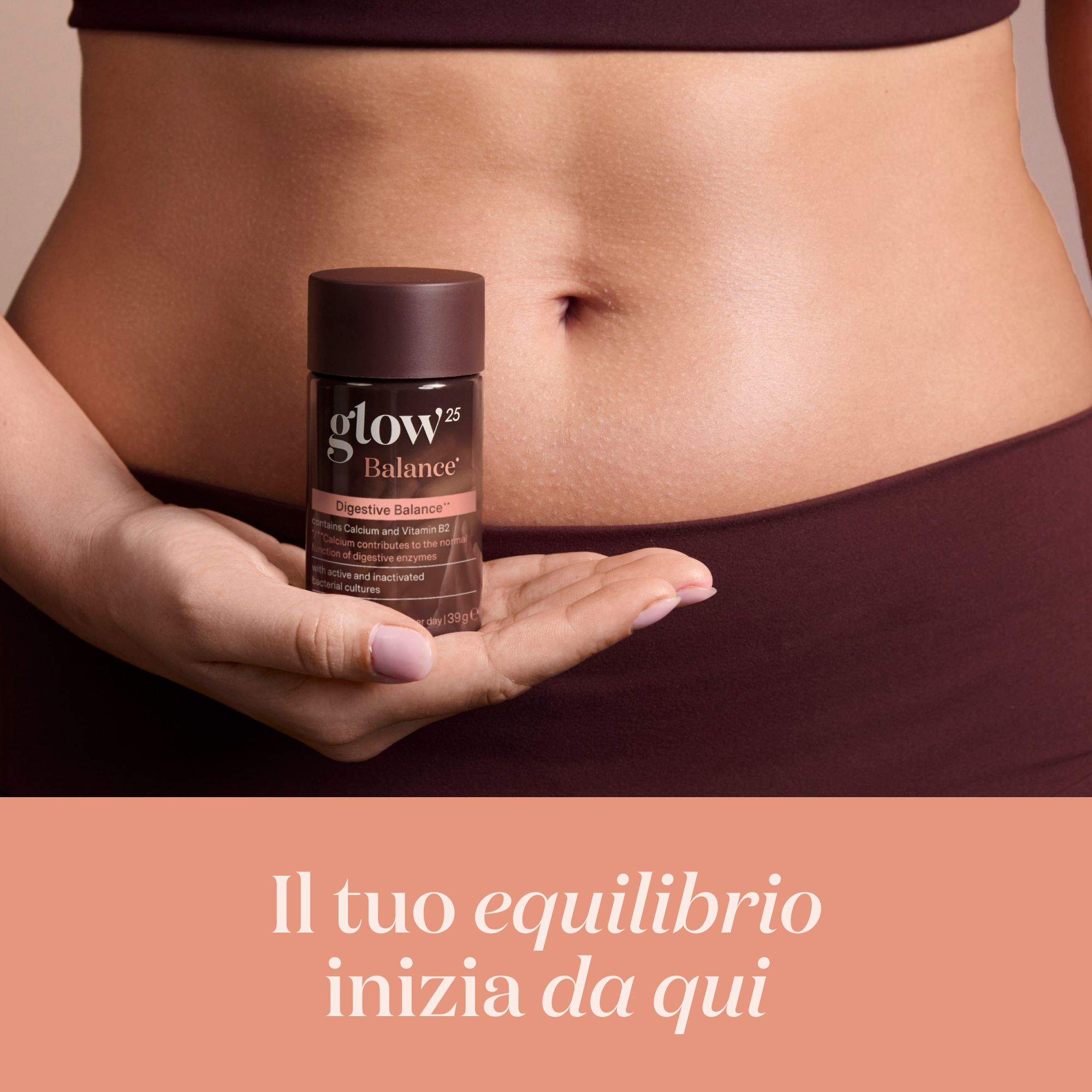 Glow25® Balance [30 Porzioni] – Con batteri lattici, polvere di kiwi, inulina, calcio e vitamina B2