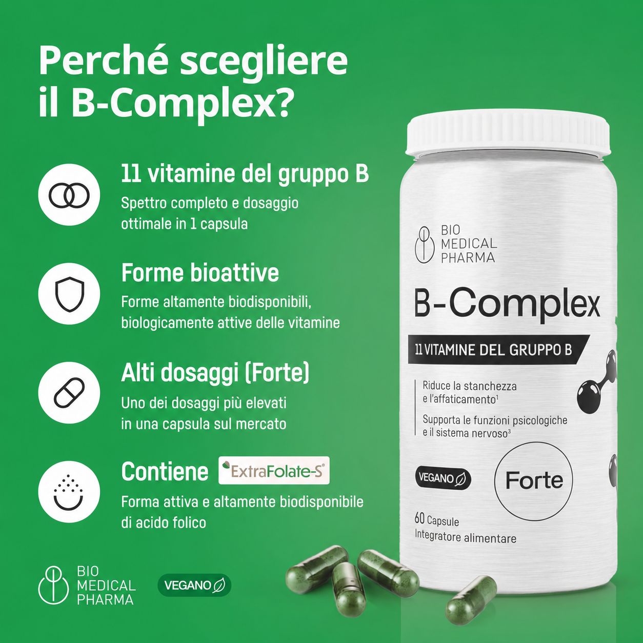 Bio Medical Pharma Capsule Complesso di Vitamine B